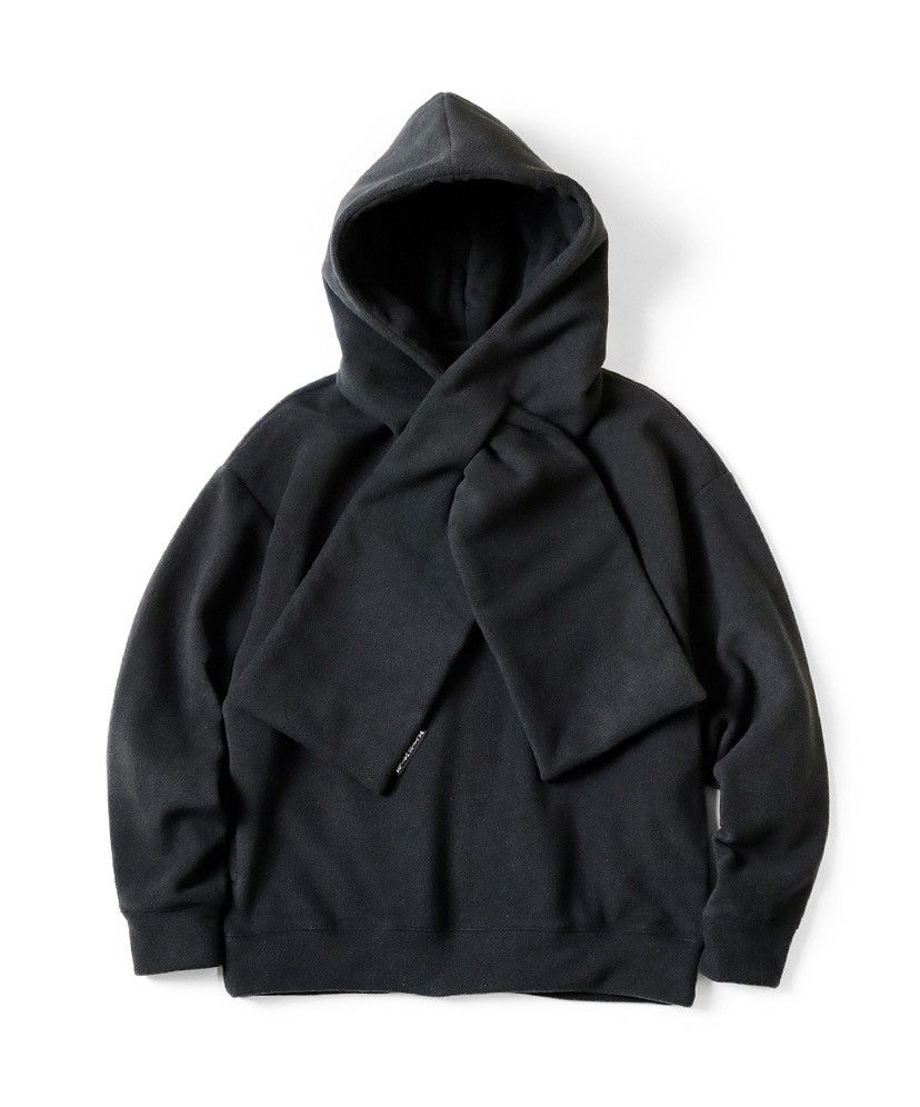 image of Kapital Kesa Reverse Fleece Hoodie Size F in Black, Men's