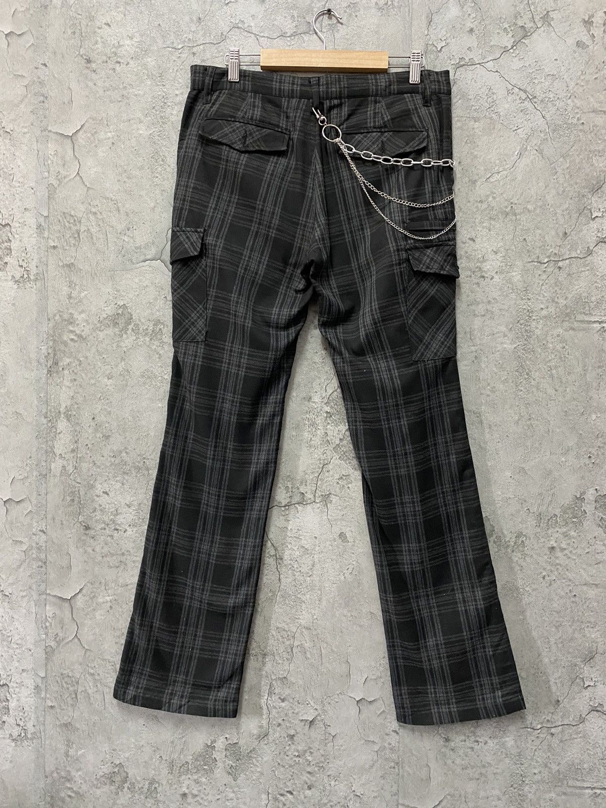 Japanese Brand Suggestion Japan Cargo Bondage Check Plaid Pants Size US 32 / EU 48 - 2 Thumbnail