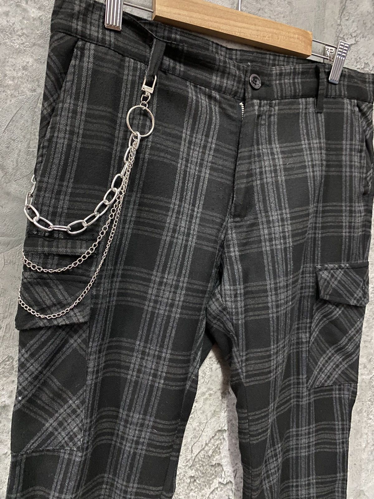 Japanese Brand Suggestion Japan Cargo Bondage Check Plaid Pants Size US 32 / EU 48 - 6 Thumbnail