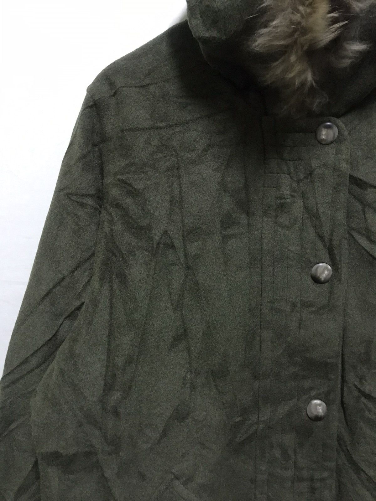 Vintage Weekend by Max Mara Wool Longcoat Overcoat Hoodie Size US L / EU 52-54 / 3 - 3 Thumbnail