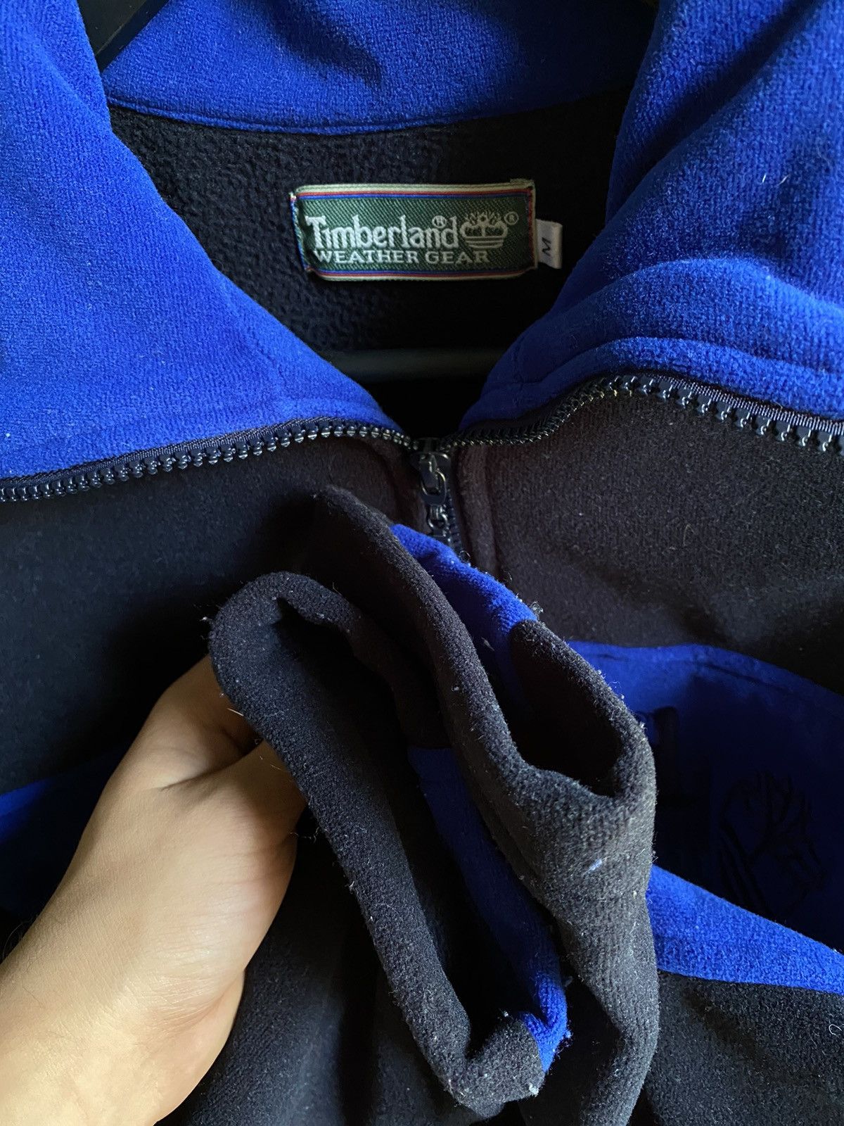 Timberland × Vintage Vintage Timberland Fleece Jacket Hype Rare Men’s M Black Size US M / EU 48-50 / 2 - 12 Thumbnail