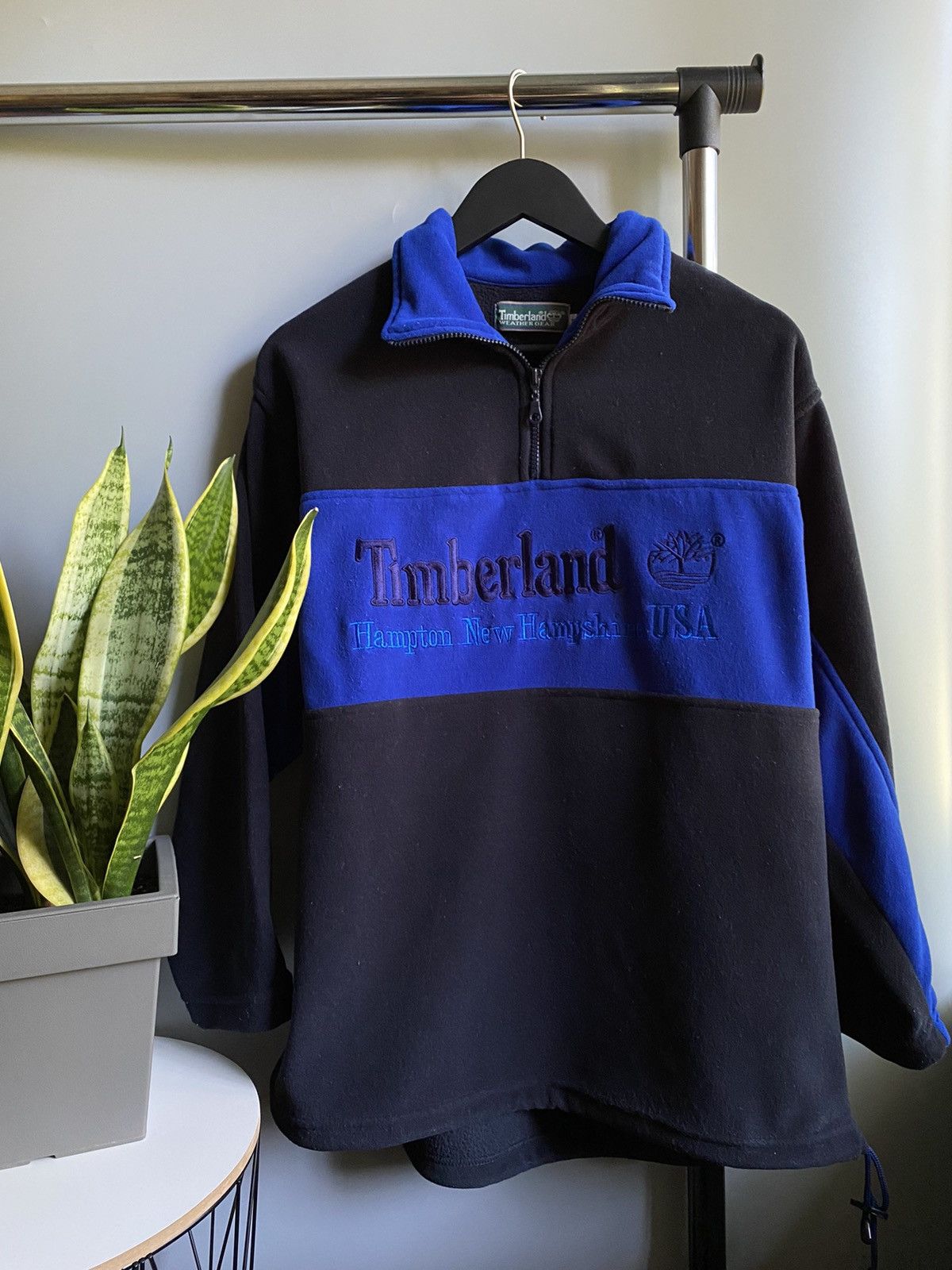 Timberland × Vintage Vintage Timberland Fleece Jacket Hype Rare Men’s M Black Size US M / EU 48-50 / 2 - 2 Thumbnail