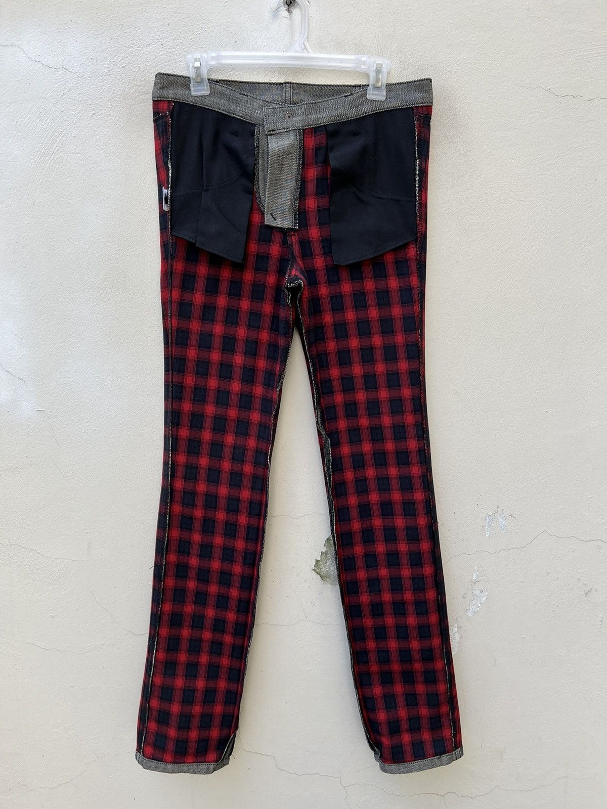 Vintage Vintage DAMN The End Japan Tartan Lined Denim Jeans Size US 30 / EU 46 - 17 Thumbnail