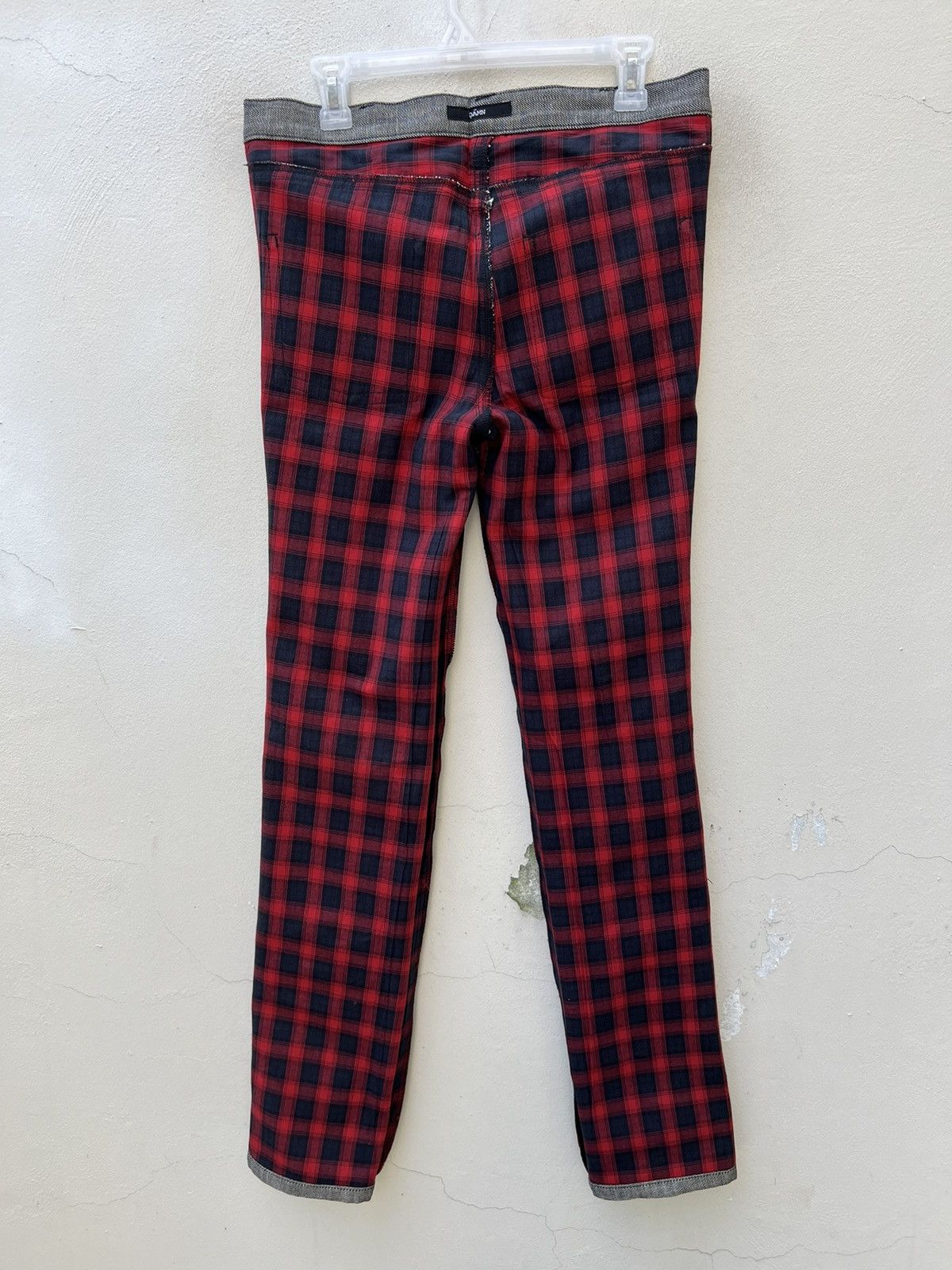 Vintage Vintage DAMN The End Japan Tartan Lined Denim Jeans Size US 30 / EU 46 - 18 Thumbnail