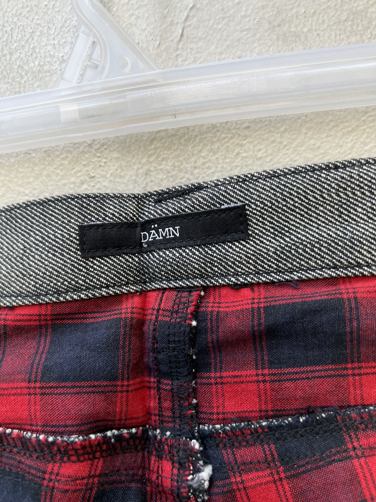 Vintage Vintage DAMN The End Japan Tartan Lined Denim Jeans Size US 30 / EU 46 - 19 Thumbnail