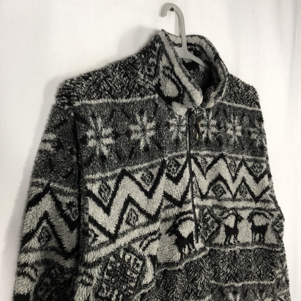 Japanese Brand × Vintage Rare Bayleaf Arch Animal Nature Half Zipper Sherpa Jacket Size US L / EU 52-54 / 3 - 7 Thumbnail