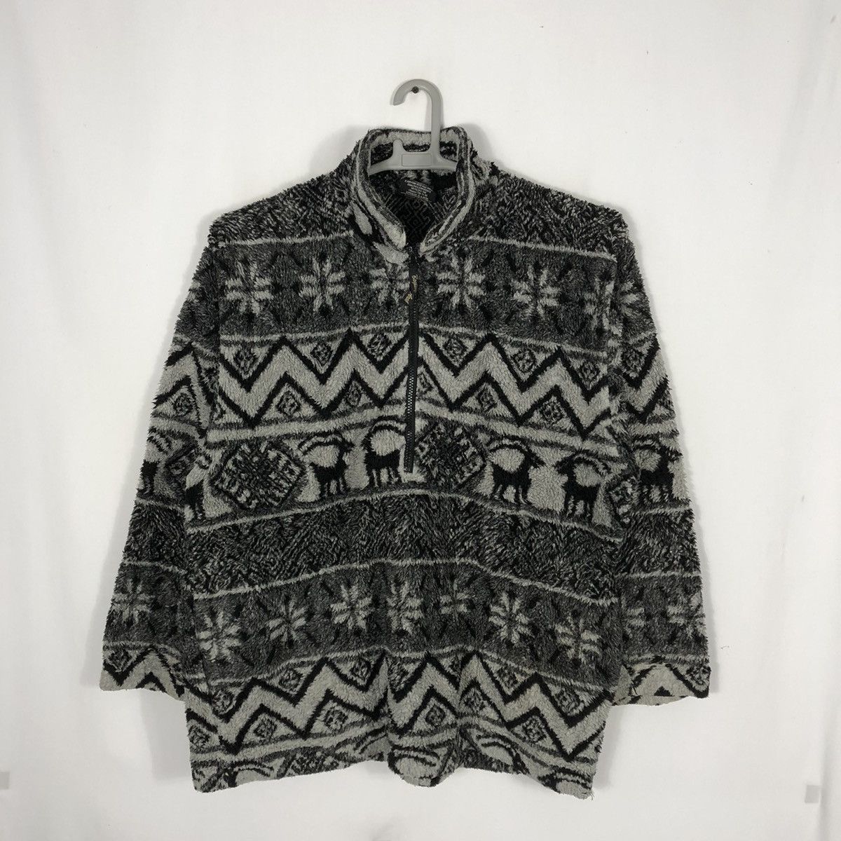 Japanese Brand × Vintage Rare Bayleaf Arch Animal Nature Half Zipper Sherpa Jacket Size US L / EU 52-54 / 3 - 1 Thumbnail