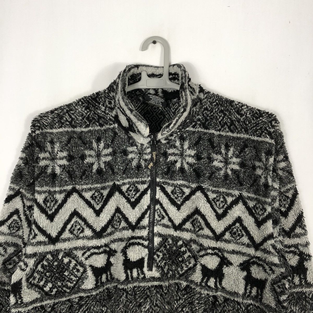 Japanese Brand × Vintage Rare Bayleaf Arch Animal Nature Half Zipper Sherpa Jacket Size US L / EU 52-54 / 3 - 2 Thumbnail
