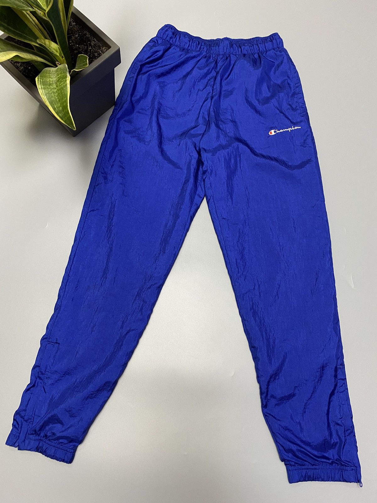 Champion × Vintage Vintage Champion Track Pants Nylon Trousers Men’s S Blue Size US 30 / EU 46 - 23 Thumbnail