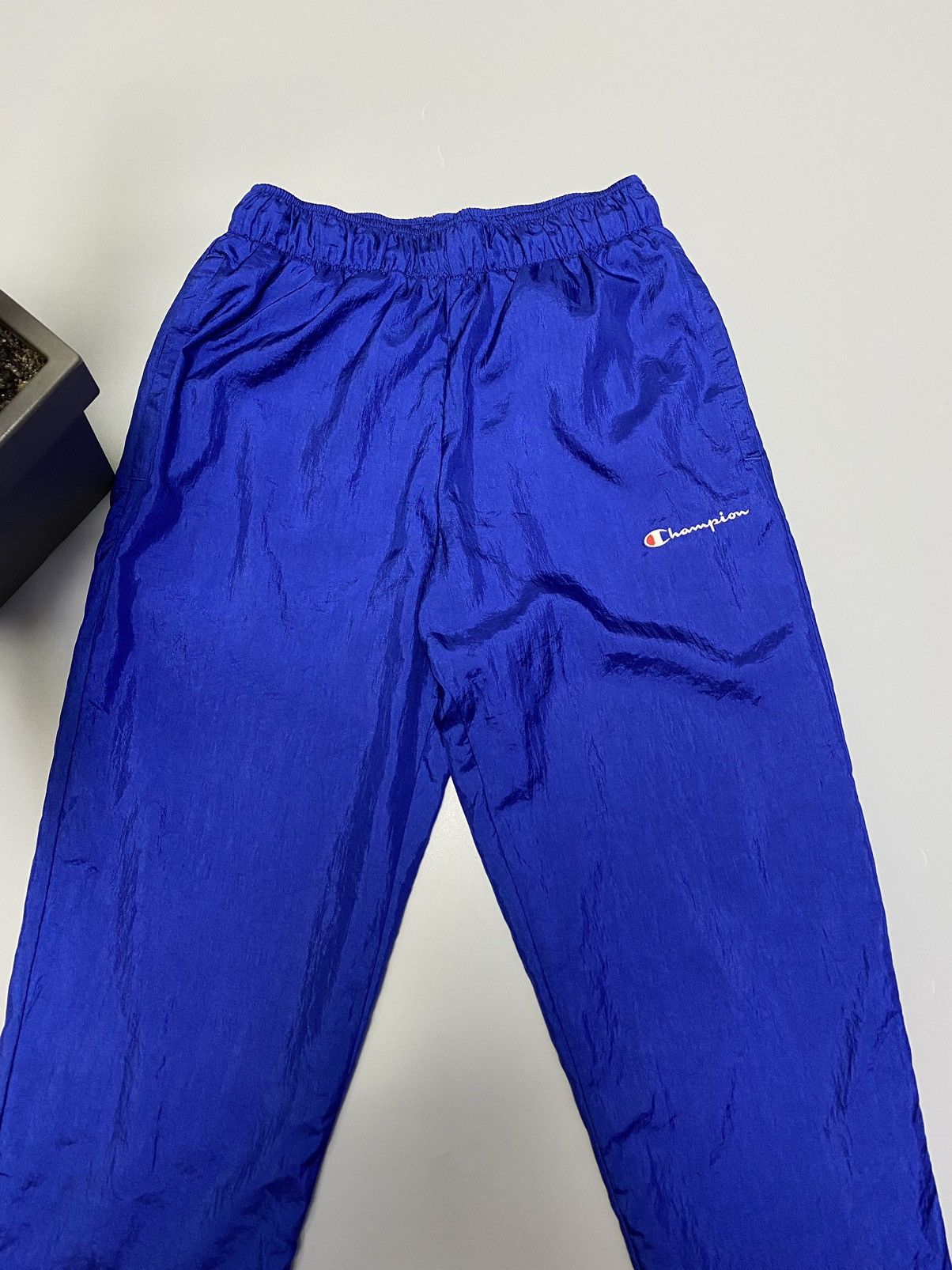 Champion × Vintage Vintage Champion Track Pants Nylon Trousers Men’s S Blue Size US 30 / EU 46 - 20 Thumbnail