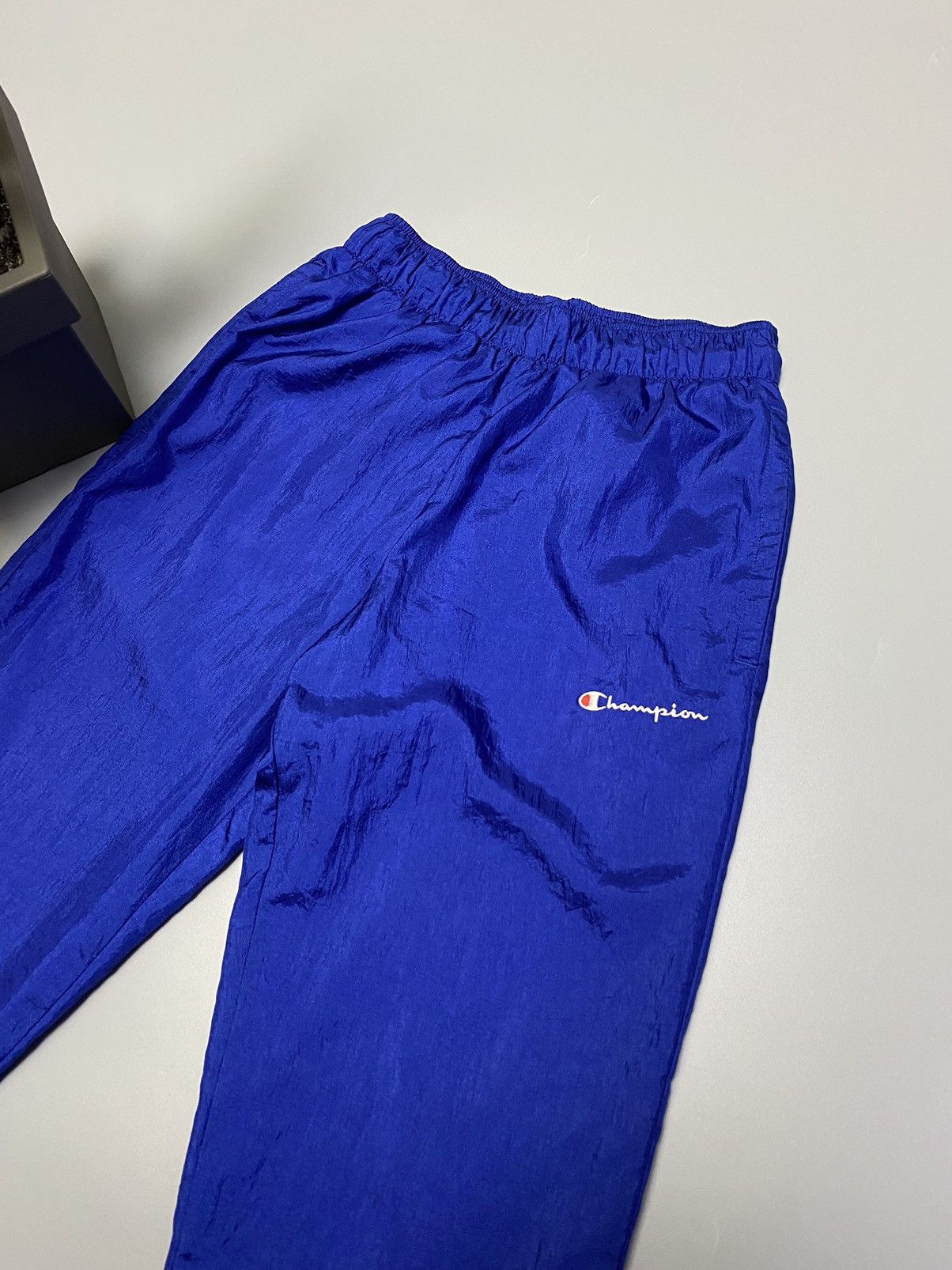 Champion × Vintage Vintage Champion Track Pants Nylon Trousers Men’s S Blue Size US 30 / EU 46 - 21 Thumbnail