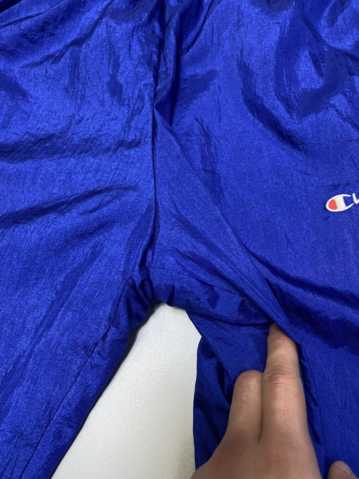 Champion × Vintage Vintage Champion Track Pants Nylon Trousers Men’s S Blue Size US 30 / EU 46 - 9 Thumbnail