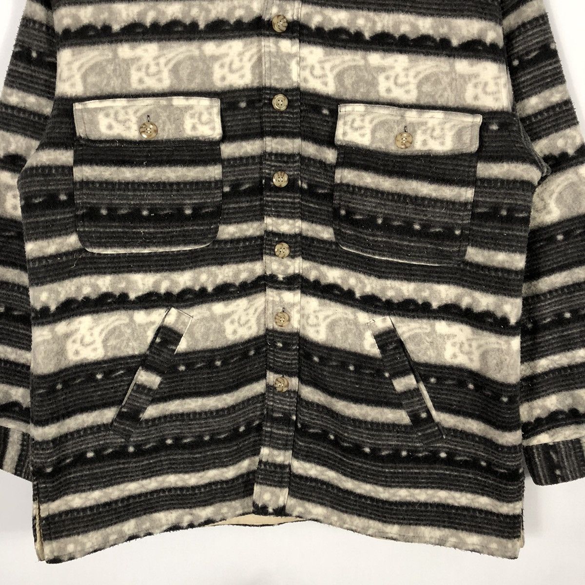 Japanese Brand Rare Vintage Machope Navajo Winter Wear Button Fleece Jacket Size US M / EU 48-50 / 2 - 3 Thumbnail