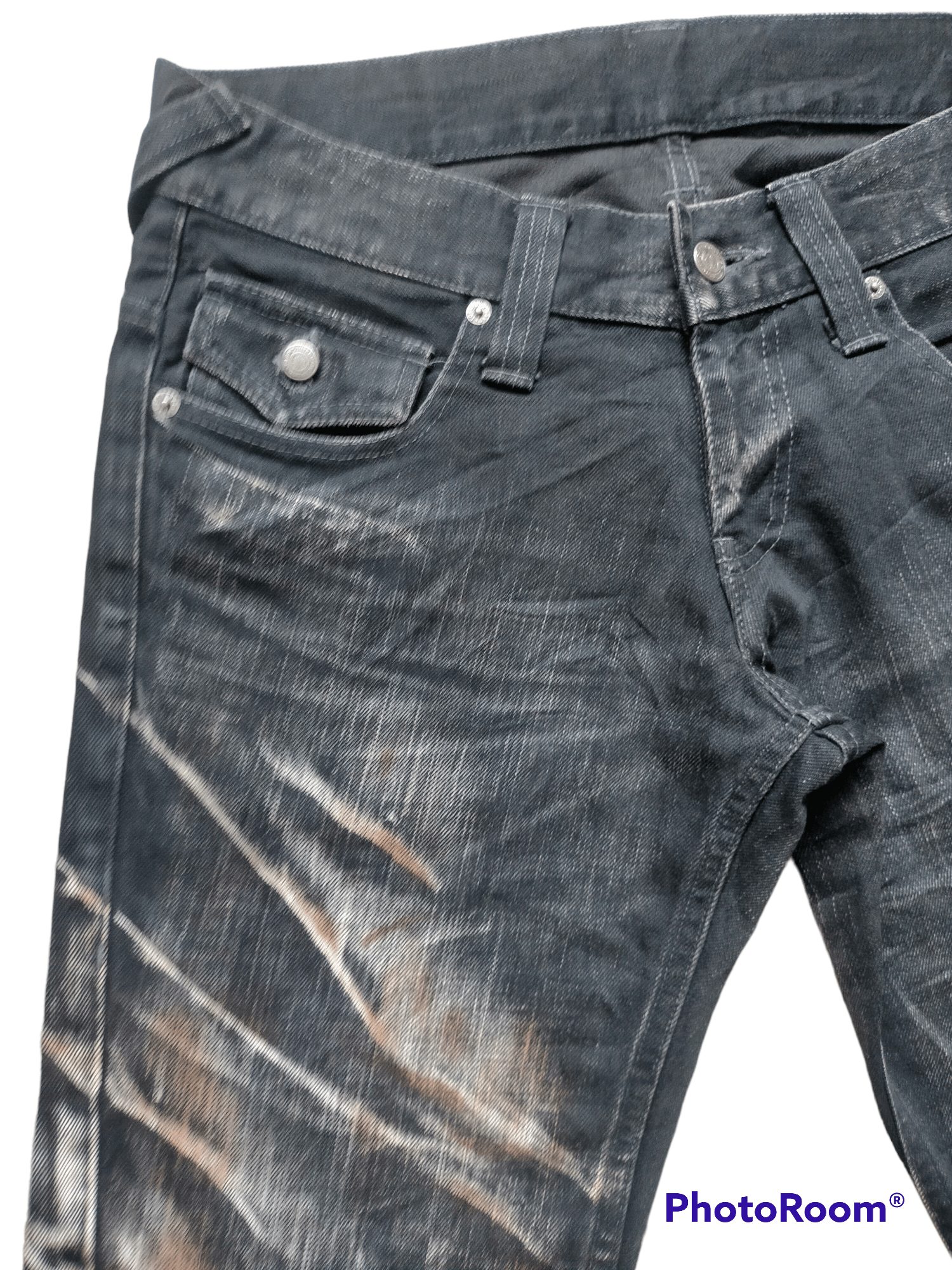 Tornado Mart Tornado Mart Flare Japan Honeycomb black Jeans Size US 33 - 5 Thumbnail
