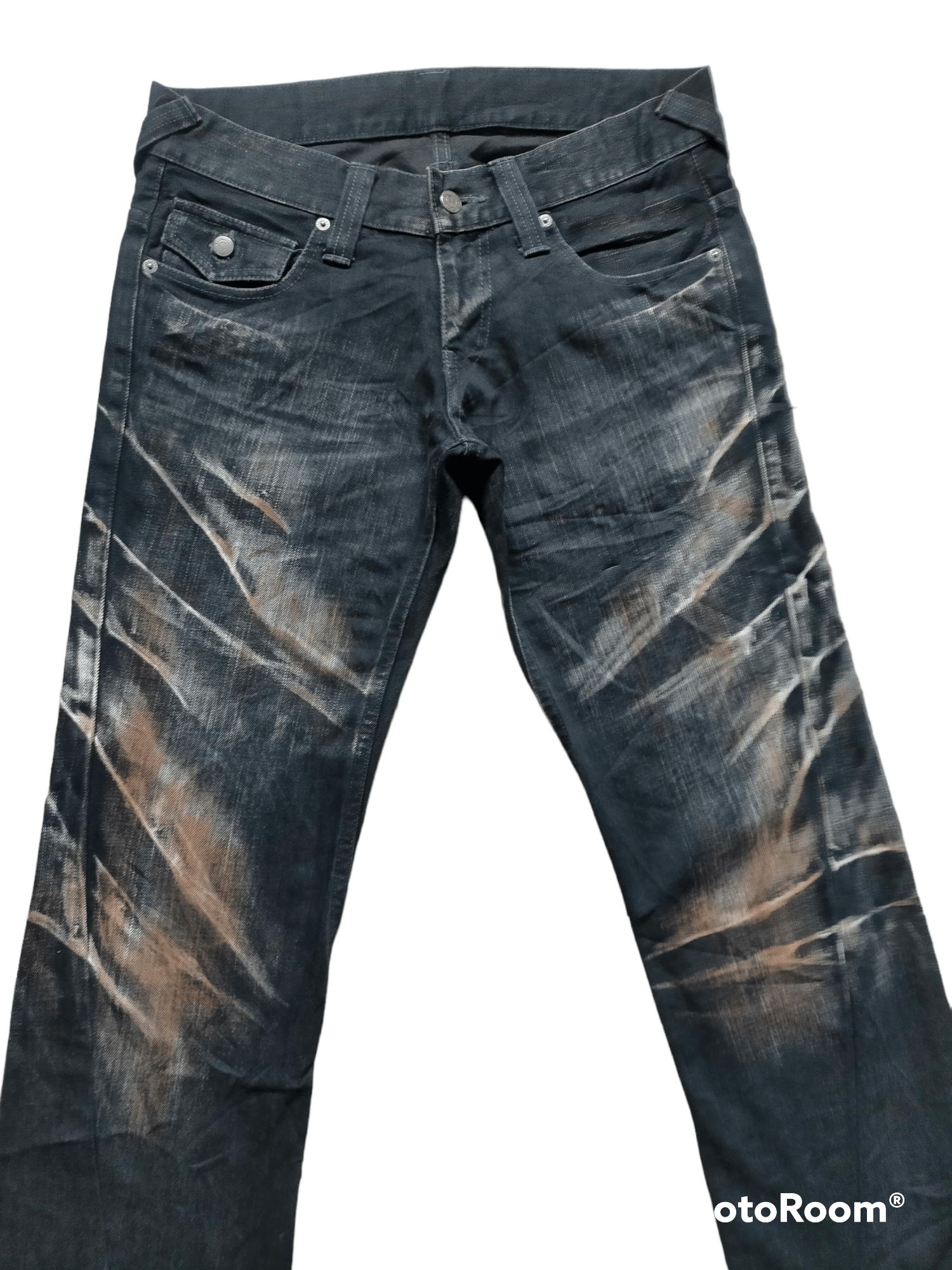 Tornado Mart Tornado Mart Flare Japan Honeycomb black Jeans Size US 33 - 3 Thumbnail