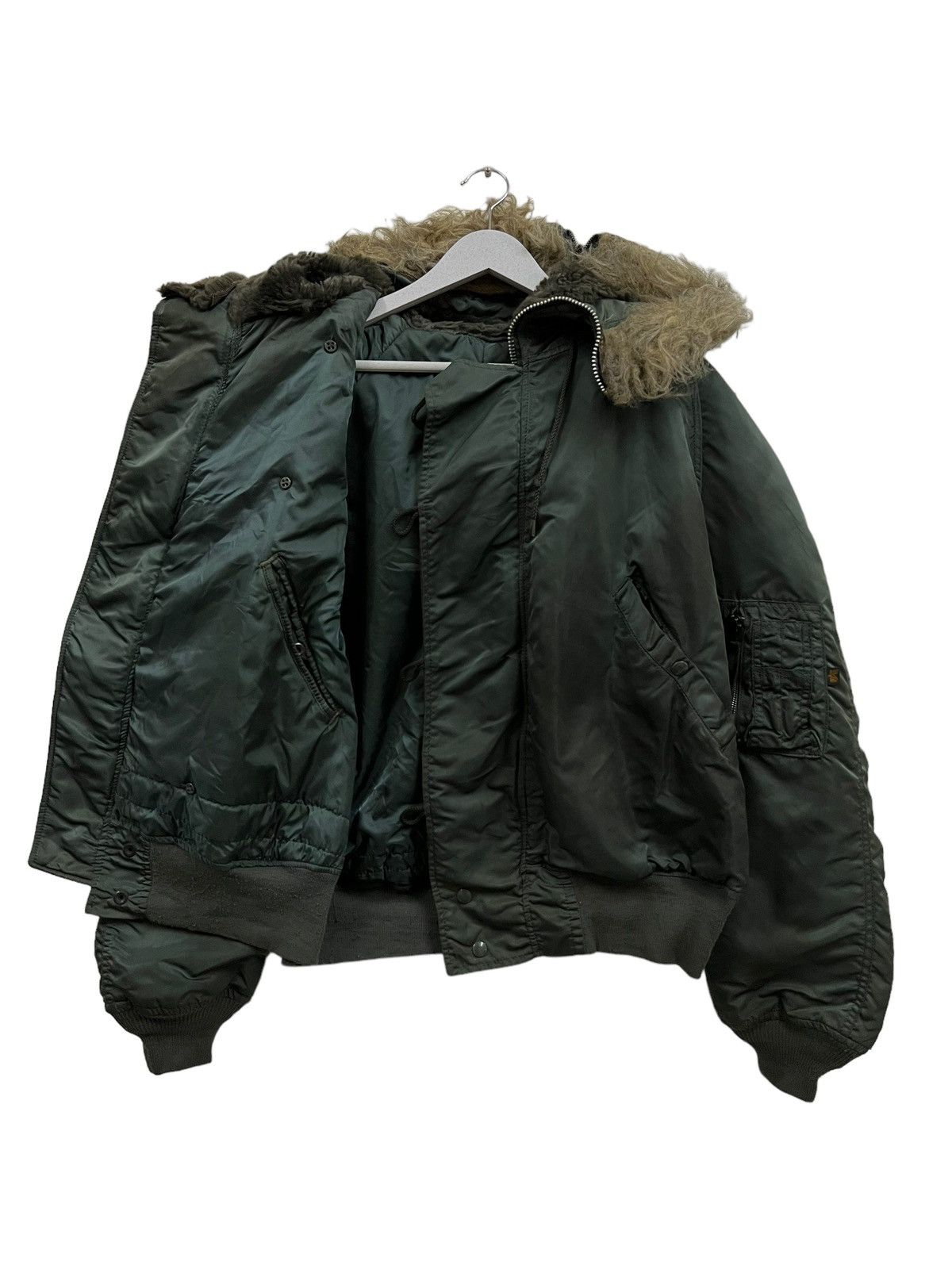 Alpha Industries 🚀OFFER NOW BOMBER🔥Attached Hood N-2B Bomber Army Jacket L Size US L / EU 52-54 / 3 - 18 Thumbnail