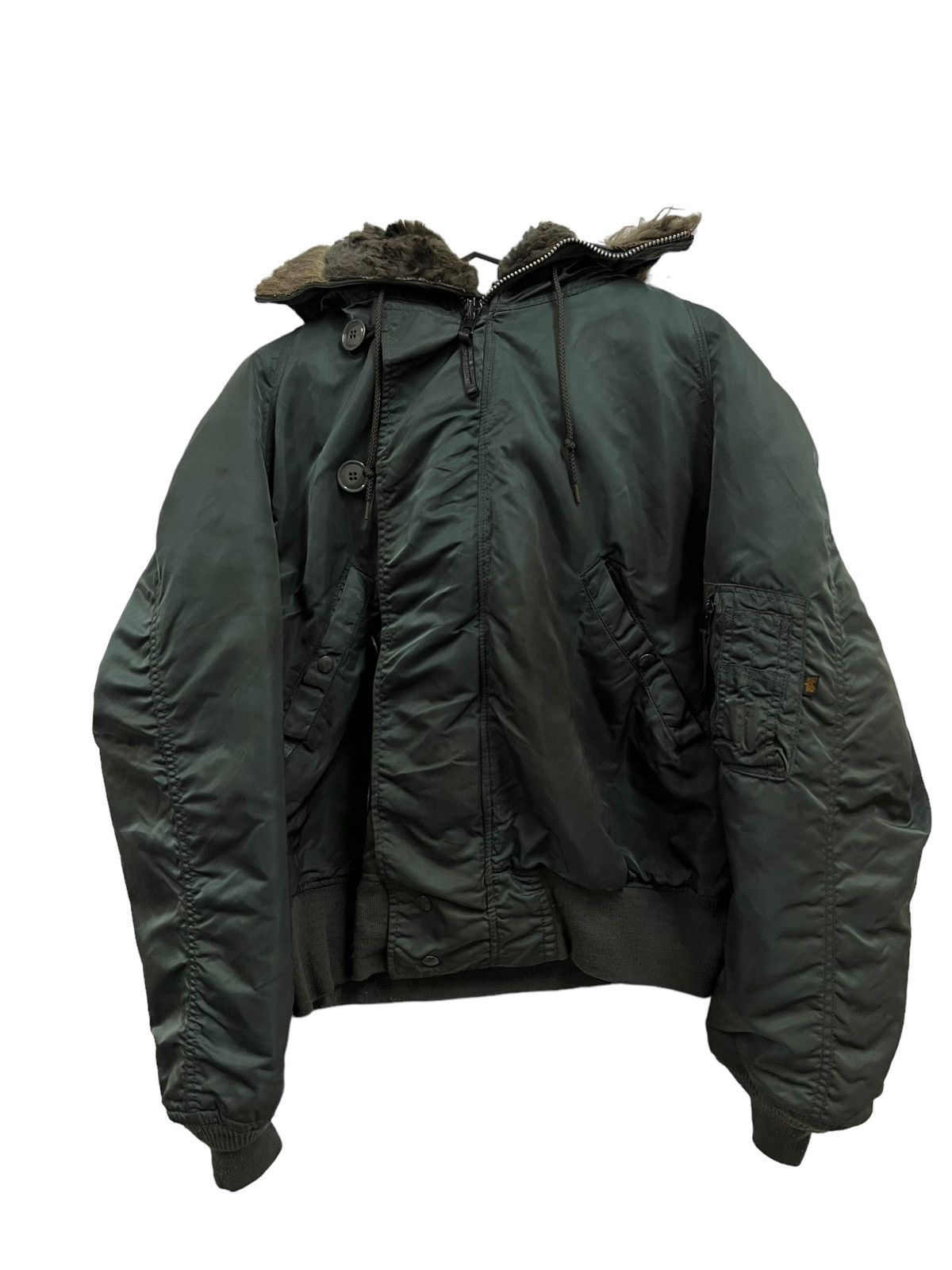 Alpha Industries 🚀OFFER NOW BOMBER🔥Attached Hood N-2B Bomber Army Jacket L Size US L / EU 52-54 / 3 - 2 Thumbnail
