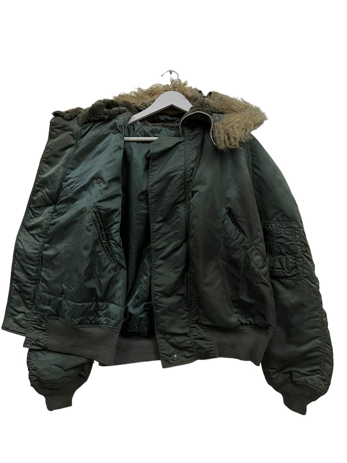 Alpha Industries 🚀OFFER NOW BOMBER🔥Attached Hood N-2B Bomber Army Jacket L Size US L / EU 52-54 / 3 - 17 Thumbnail