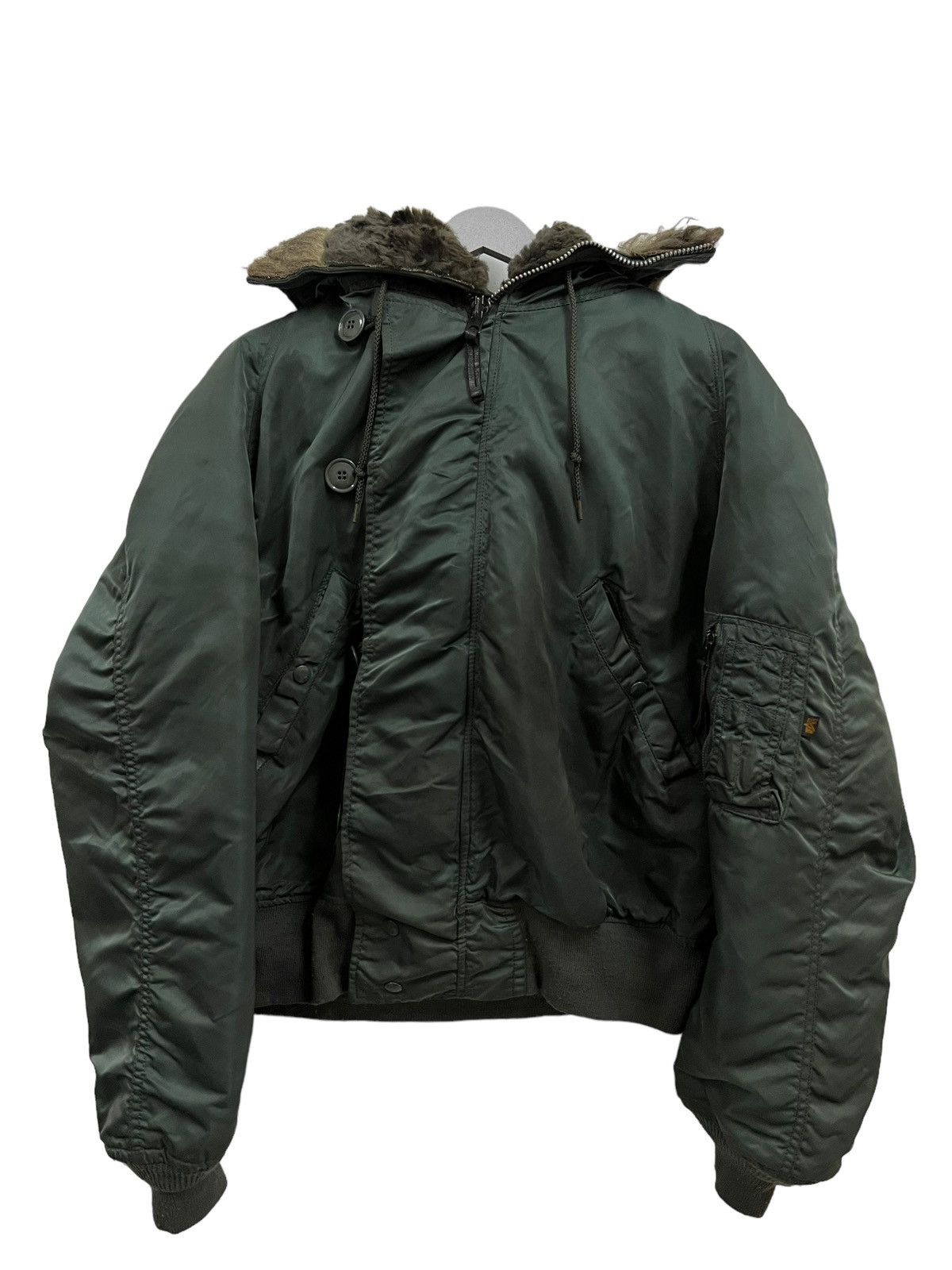 Alpha Industries 🚀OFFER NOW BOMBER🔥Attached Hood N-2B Bomber Army Jacket L Size US L / EU 52-54 / 3 - 3 Thumbnail