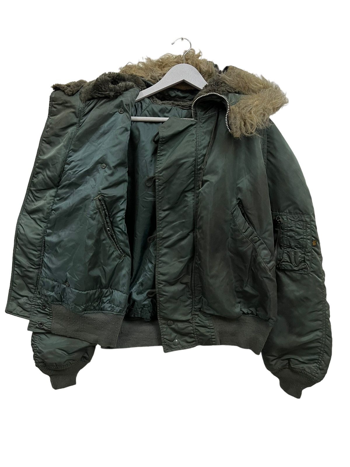 Alpha Industries 🚀OFFER NOW BOMBER🔥Attached Hood N-2B Bomber Army Jacket L Size US L / EU 52-54 / 3 - 19 Thumbnail