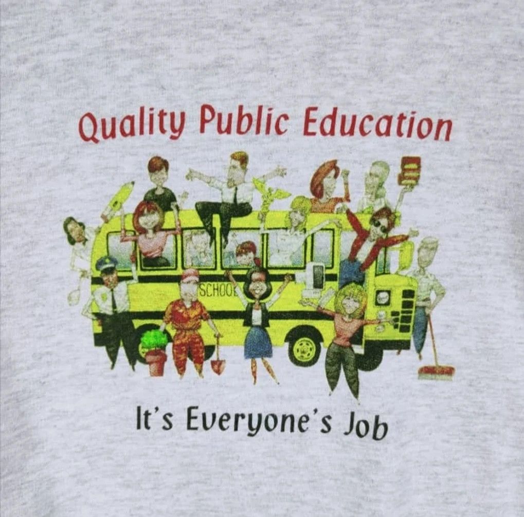 Japanese Brand × Vintage VINTAGE 90s QUALITY PUBLIC EDUCATION Size US XXL / EU 58 / 5 - 6 Thumbnail