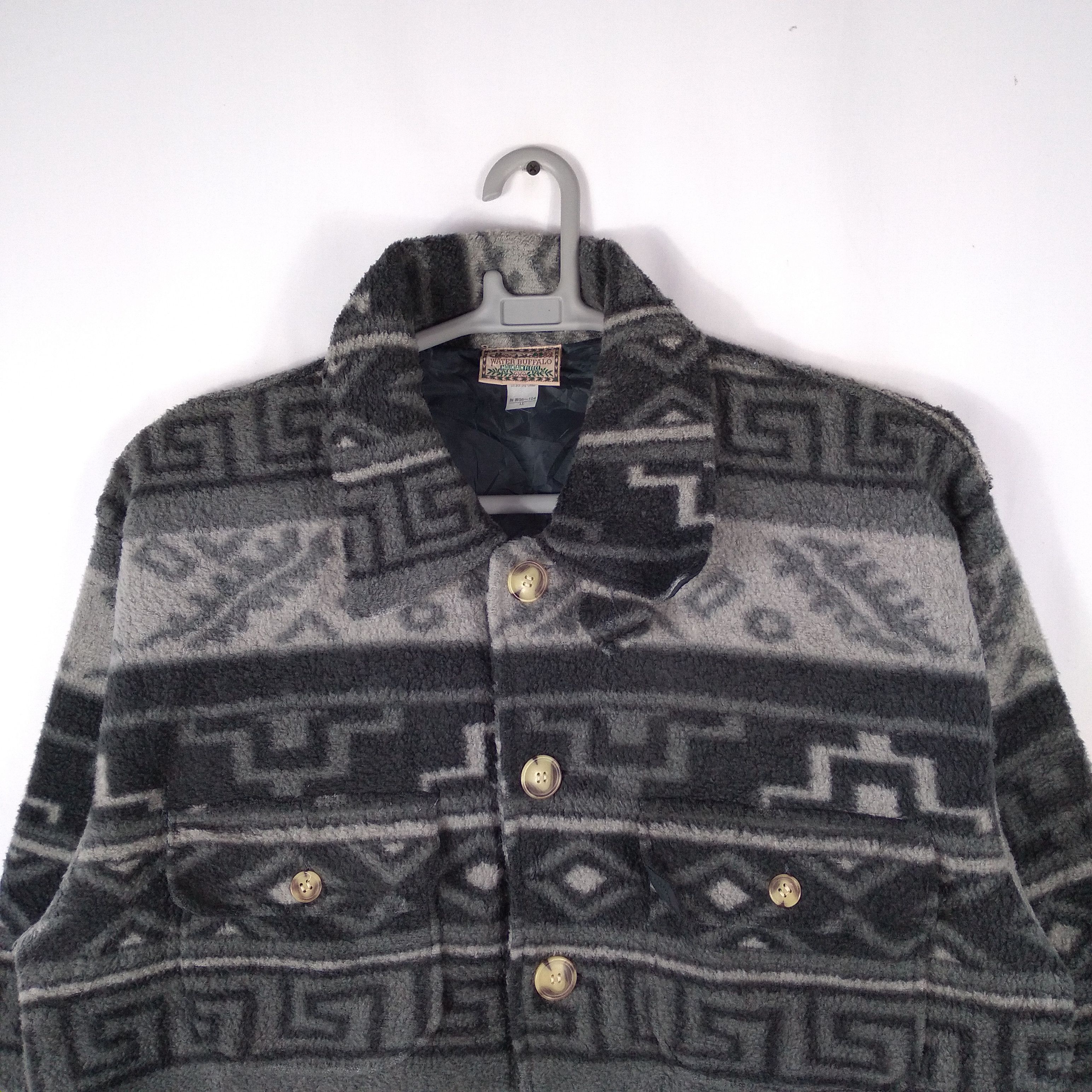 Japanese Brand Vintage Water Buffalo Navajo Style Buttons Fleece Jacket Size US L / EU 52-54 / 3 - 2 Thumbnail