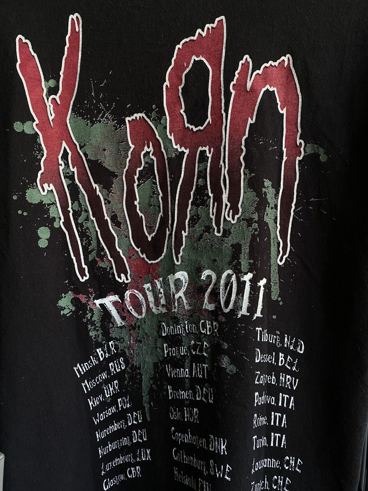 Band Tees Vintage Korn 2011 Tour T shirt Men’s M Black Album Promo Size US M / EU 48-50 / 2 - 17 Thumbnail