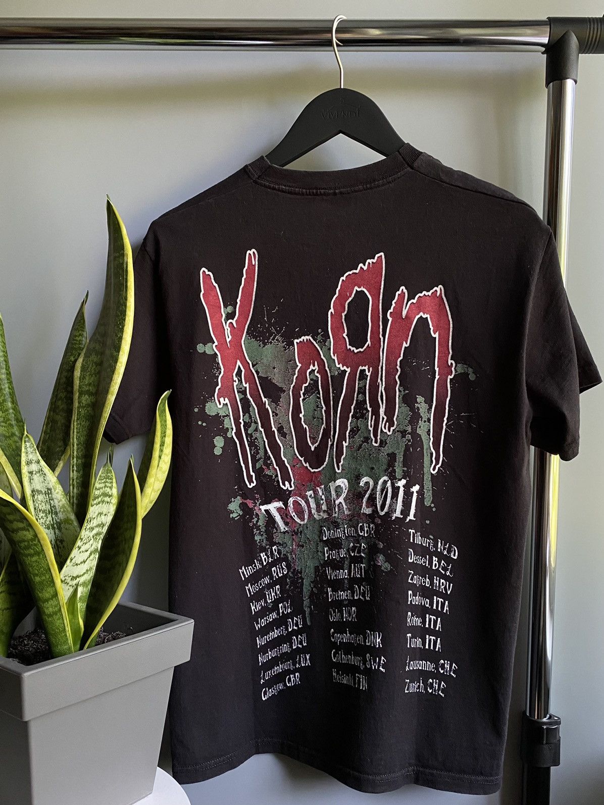 Band Tees Vintage Korn 2011 Tour T shirt Men’s M Black Album Promo Size US M / EU 48-50 / 2 - 12 Thumbnail
