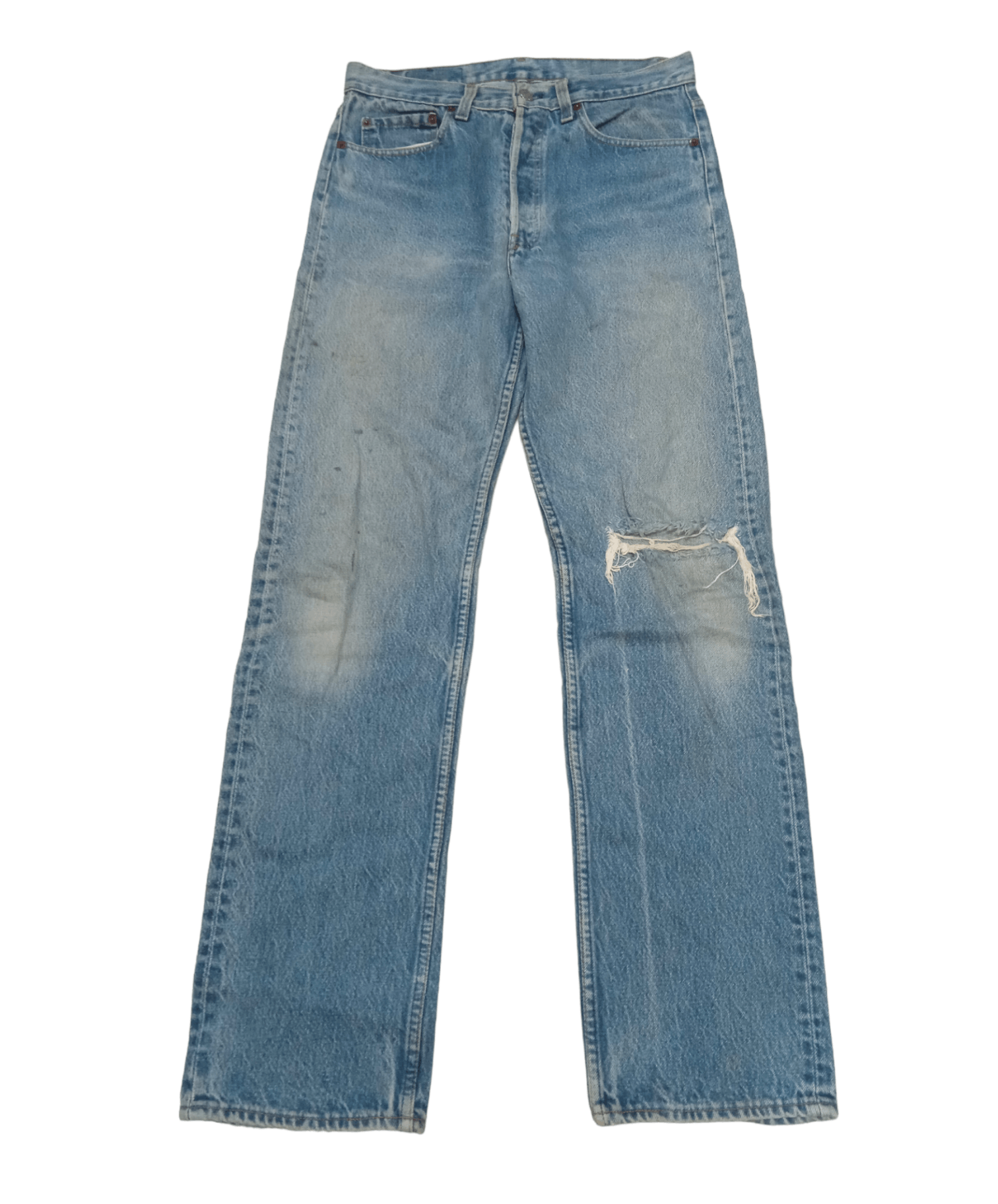 image of Distressed Denim x Levis Vintage Levi's 501-0000 80's Denim Distressed Thrashed, Men's (Size 31)