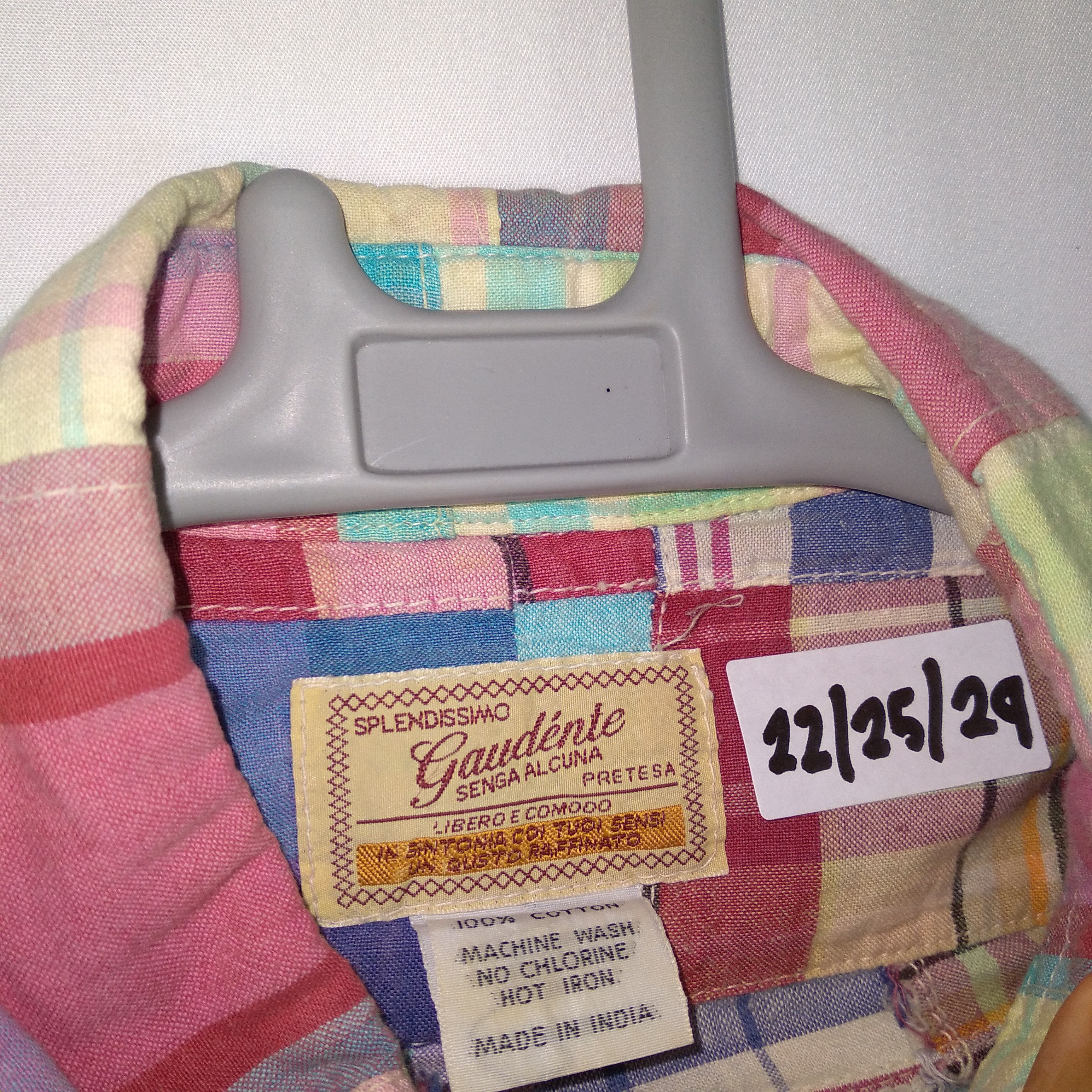 Vintage Vintage Italian Gaudente Colourful Patchwork Style Shirts Size US L / EU 52-54 / 3 - 9 Thumbnail