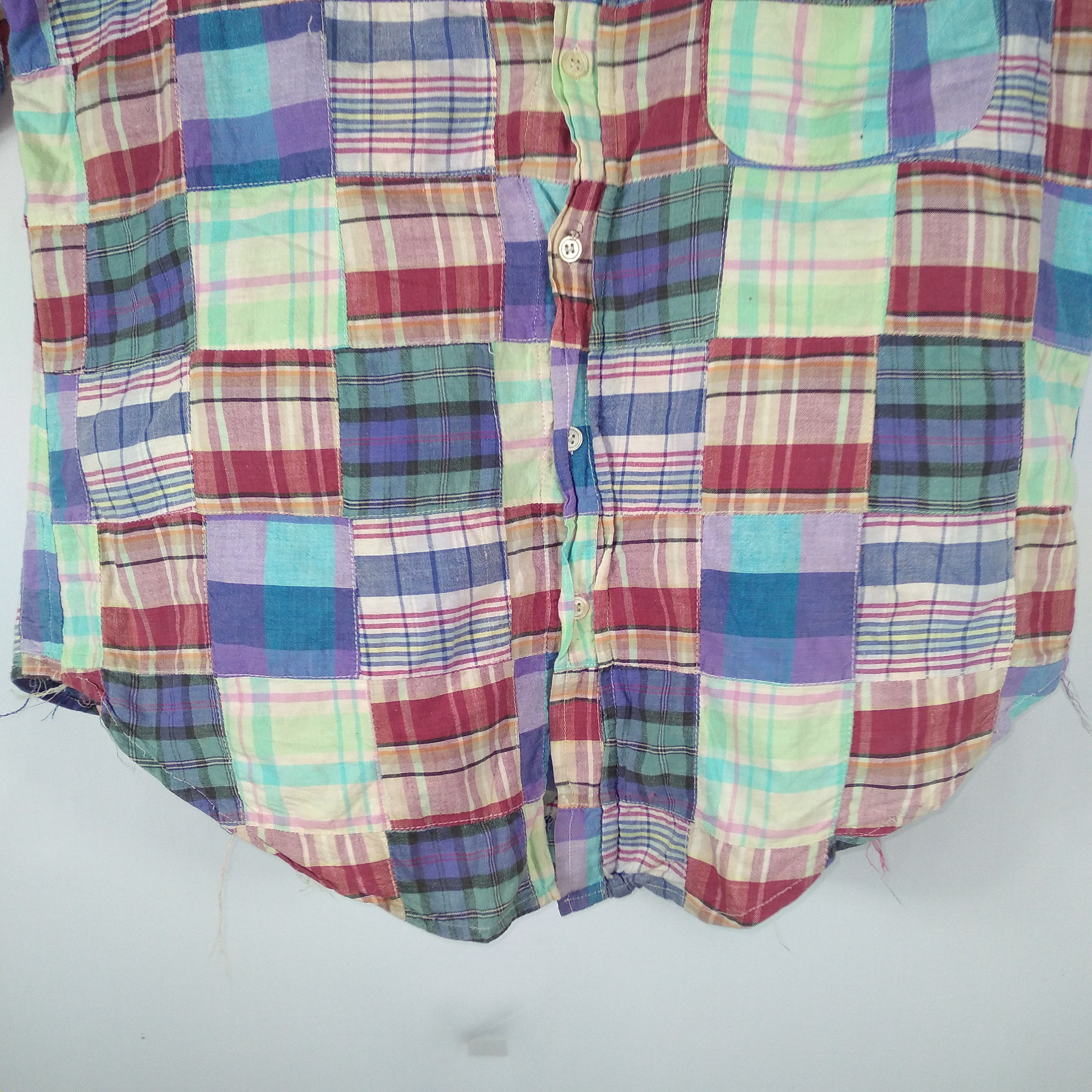 Vintage Vintage Italian Gaudente Colourful Patchwork Style Shirts Size US L / EU 52-54 / 3 - 3 Thumbnail