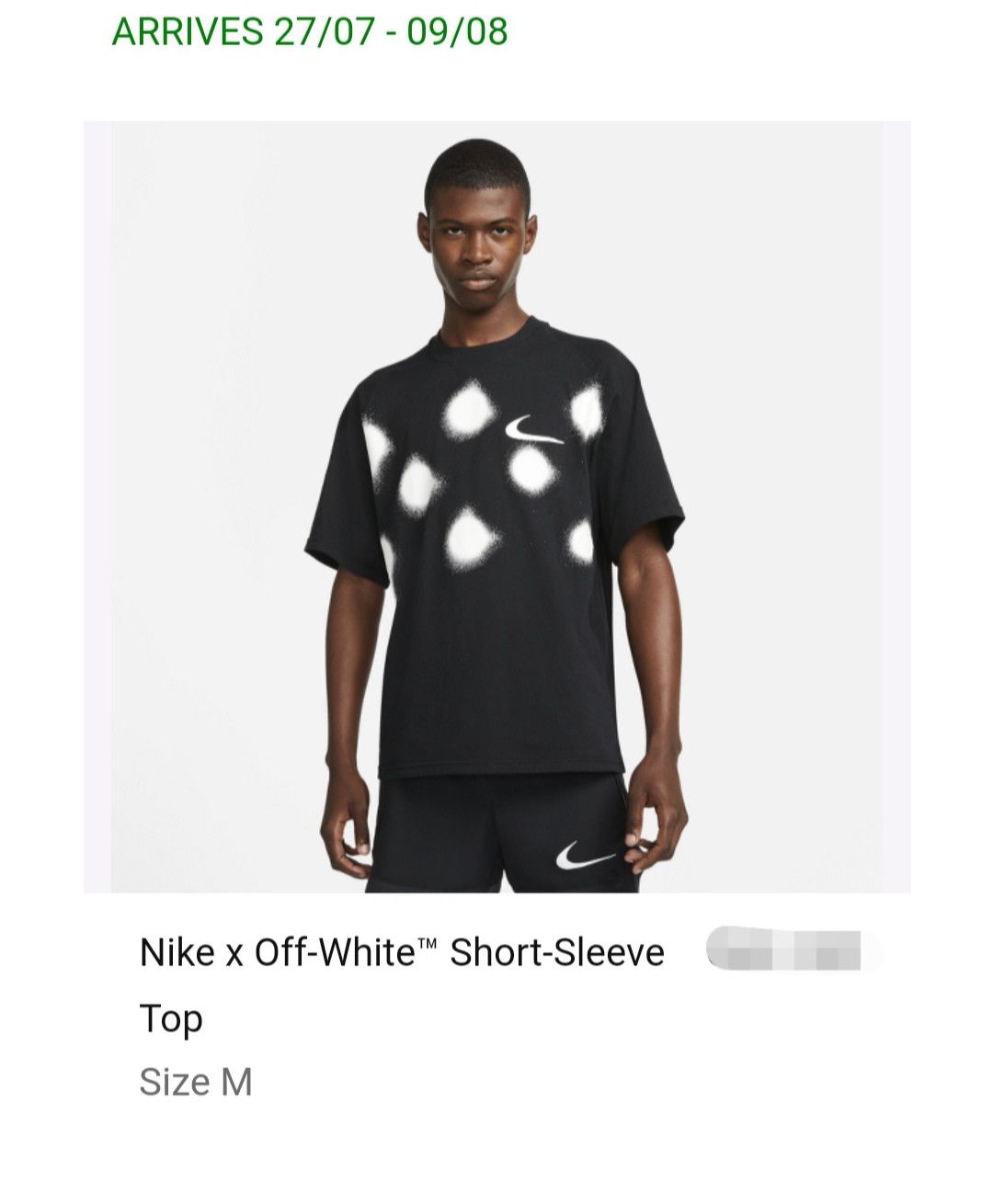 Nike OFF-WHITE x Nike Spray Dot T-shirt black medium | Grailed