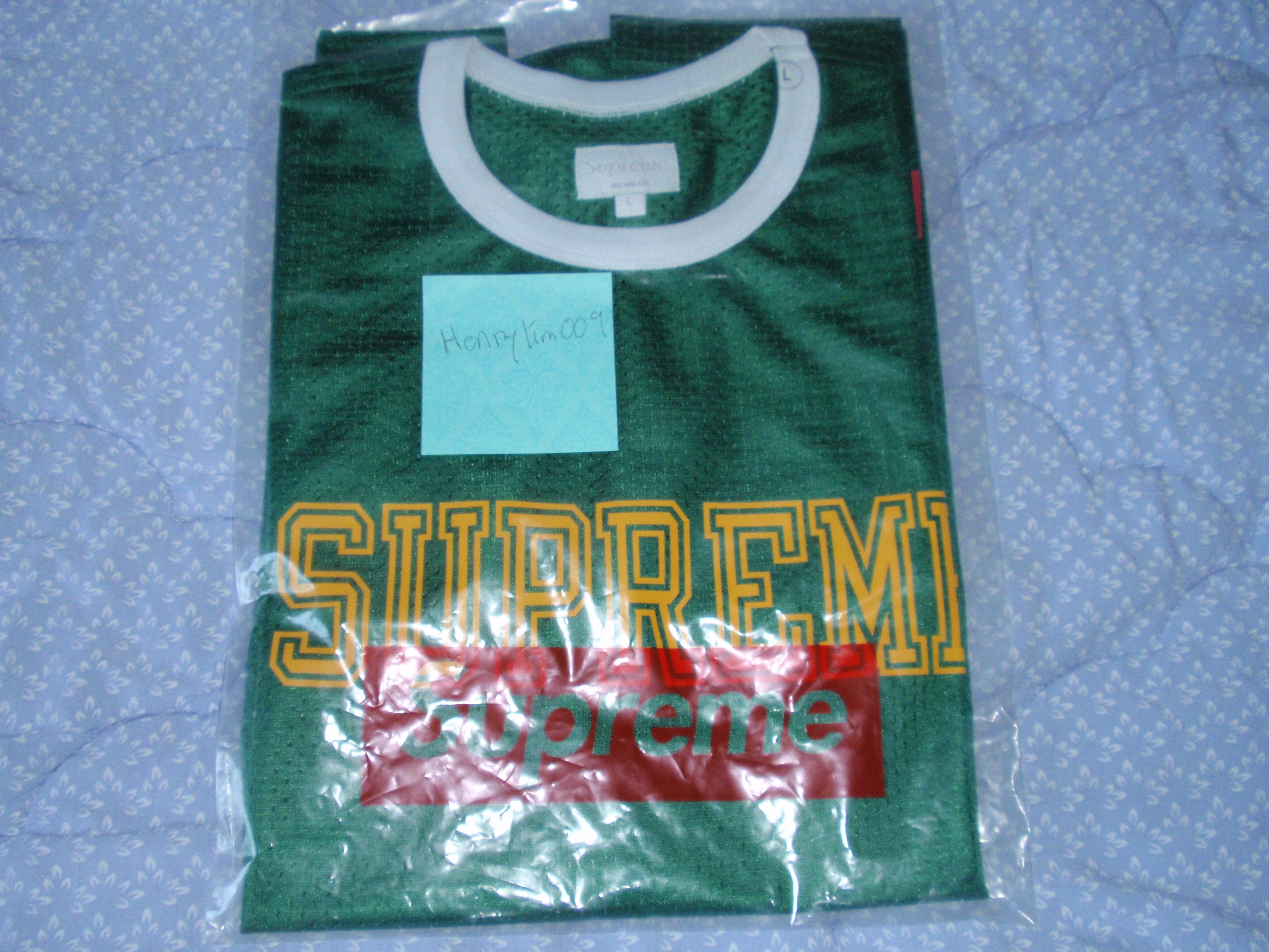 Supreme green hot sale mesh jersey