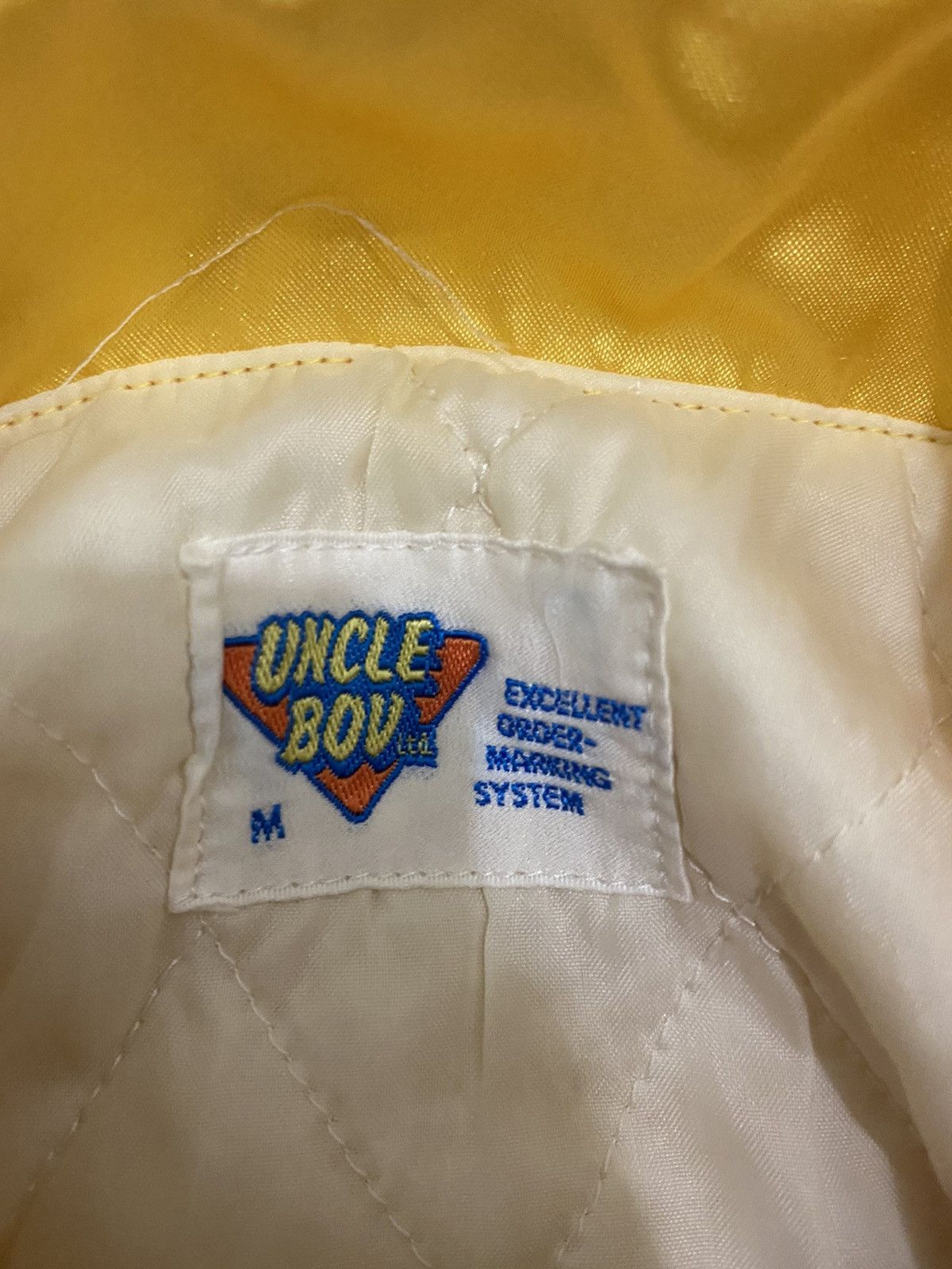 Japanese Brand Vintage 90s Uncle Bov Satin KANYE STYLE Varsity Jacket Size US M / EU 48-50 / 2 - 6 Thumbnail
