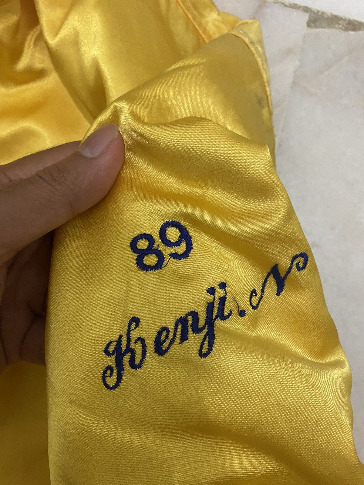 Japanese Brand Vintage 90s Uncle Bov Satin KANYE STYLE Varsity Jacket Size US M / EU 48-50 / 2 - 9 Thumbnail