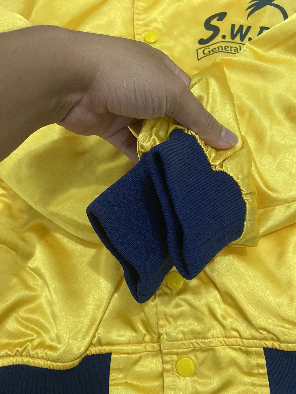Japanese Brand Vintage 90s Uncle Bov Satin KANYE STYLE Varsity Jacket Size US M / EU 48-50 / 2 - 11 Thumbnail