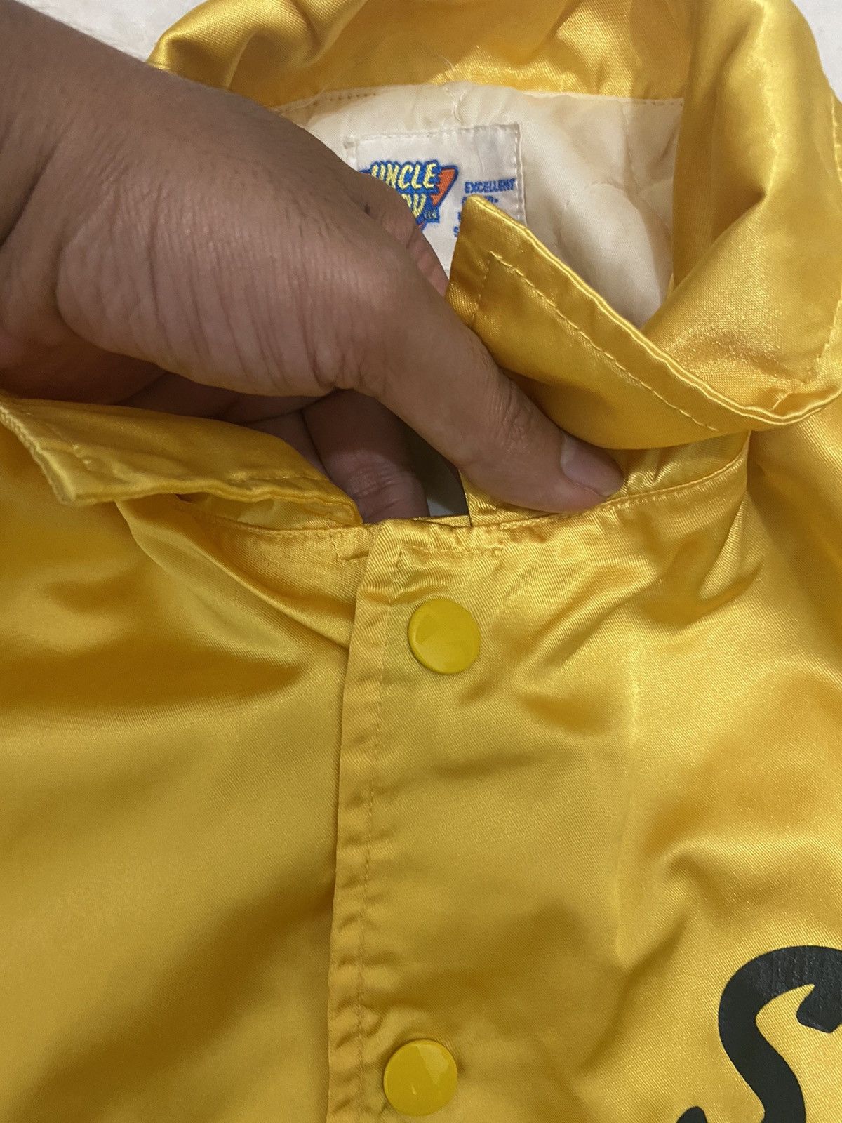 Japanese Brand Vintage 90s Uncle Bov Satin KANYE STYLE Varsity Jacket Size US M / EU 48-50 / 2 - 7 Thumbnail