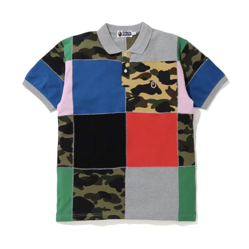 Bape Patchwork Polo Size US L / EU 52-54 / 3 - 1 Thumbnail