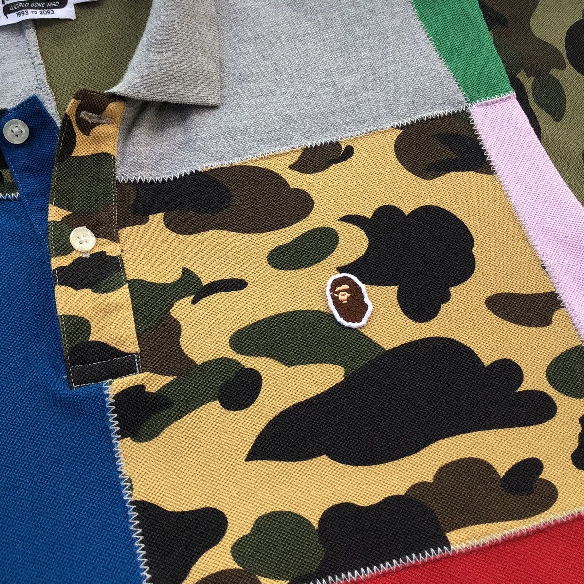 Bape Patchwork Polo Size US L / EU 52-54 / 3 - 5 Thumbnail