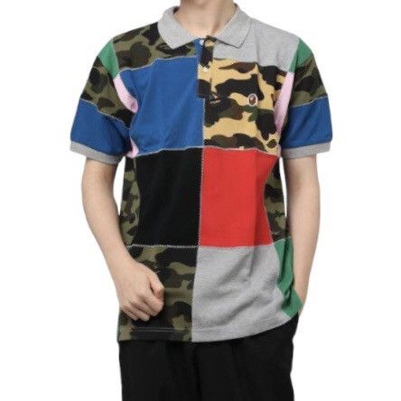 Bape Patchwork Polo Size US L / EU 52-54 / 3 - 3 Thumbnail