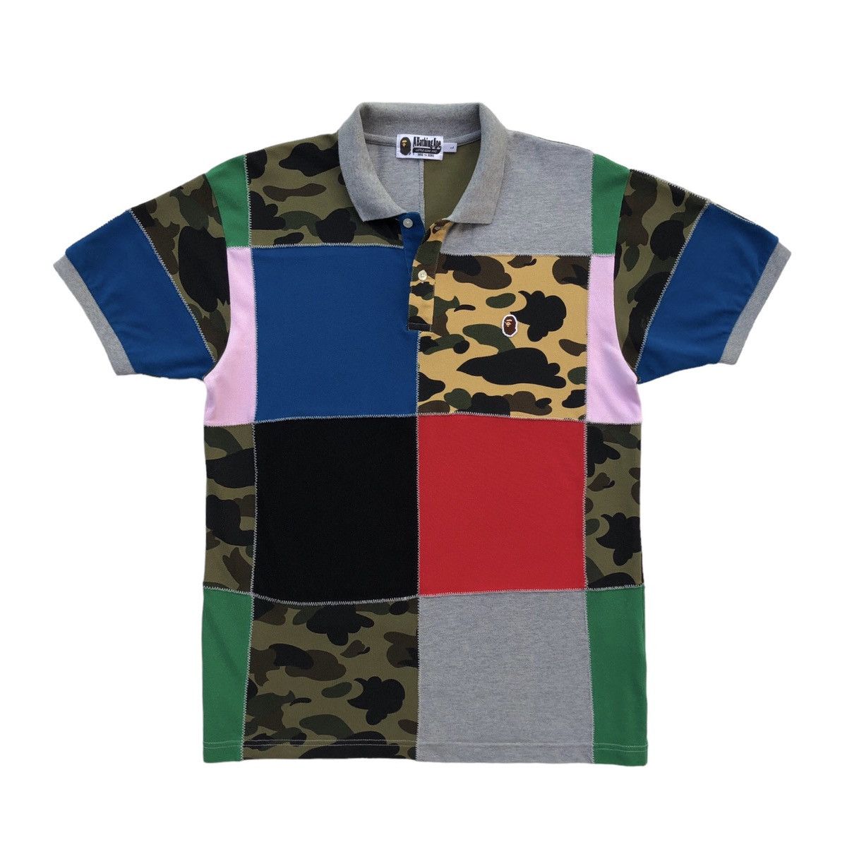 Bape Patchwork Polo Size US L / EU 52-54 / 3 - 4 Thumbnail