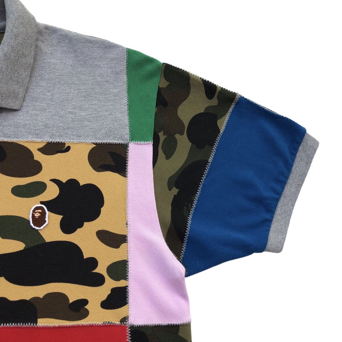 Bape Patchwork Polo Size US L / EU 52-54 / 3 - 8 Thumbnail