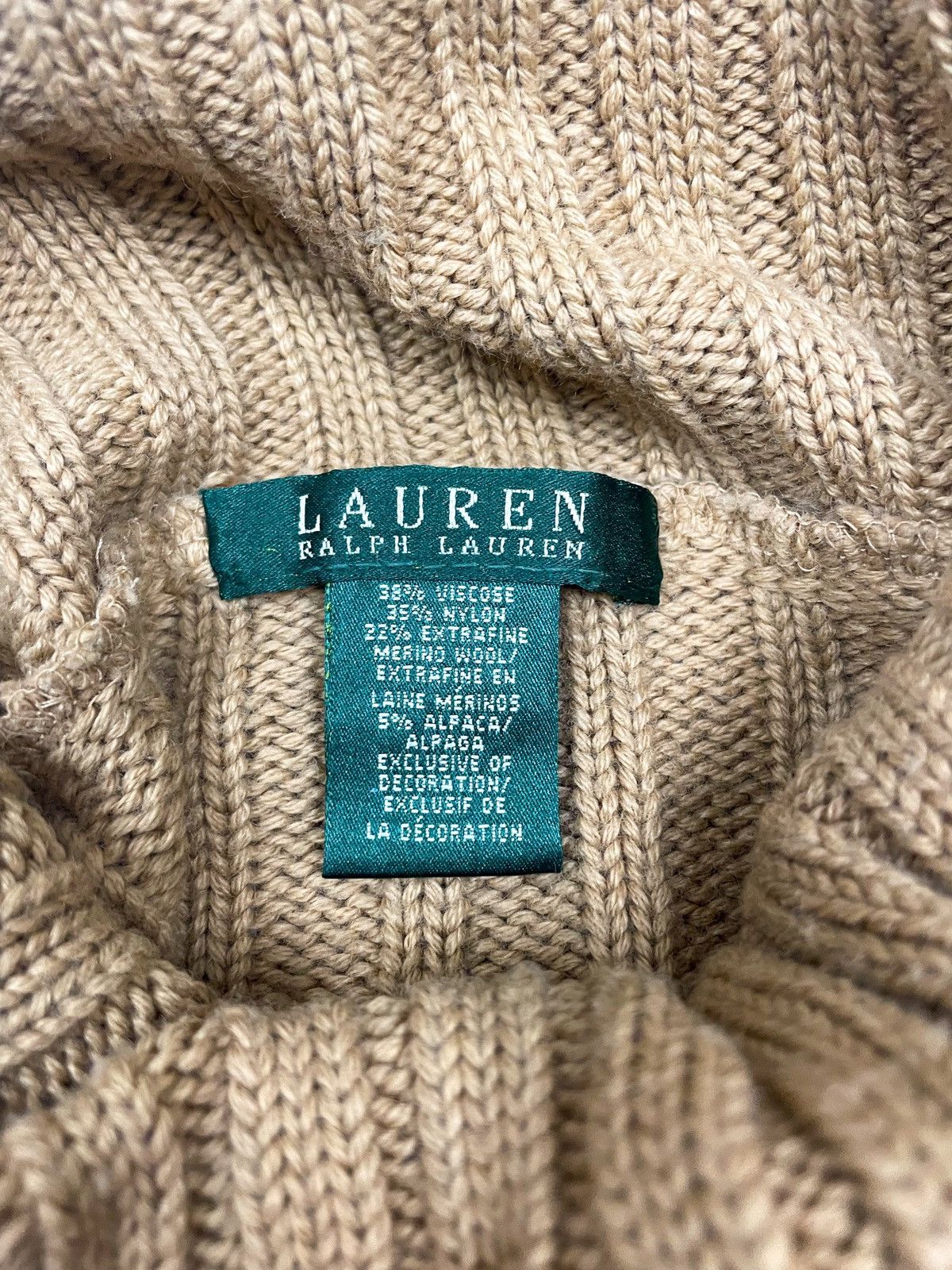 Lauren Ralph Lauren Vintage LAUREN RALPH LAUREN Beige Knit Sweater Size US M / EU 48-50 / 2 - 3 Thumbnail