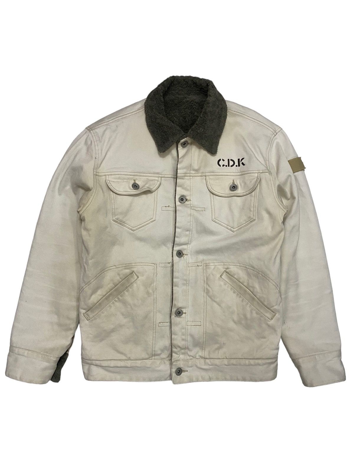 Japanese Brand × Vintage Vintage Trashed Workwear Jacket Size US M / EU 48-50 / 2 - 1 Thumbnail