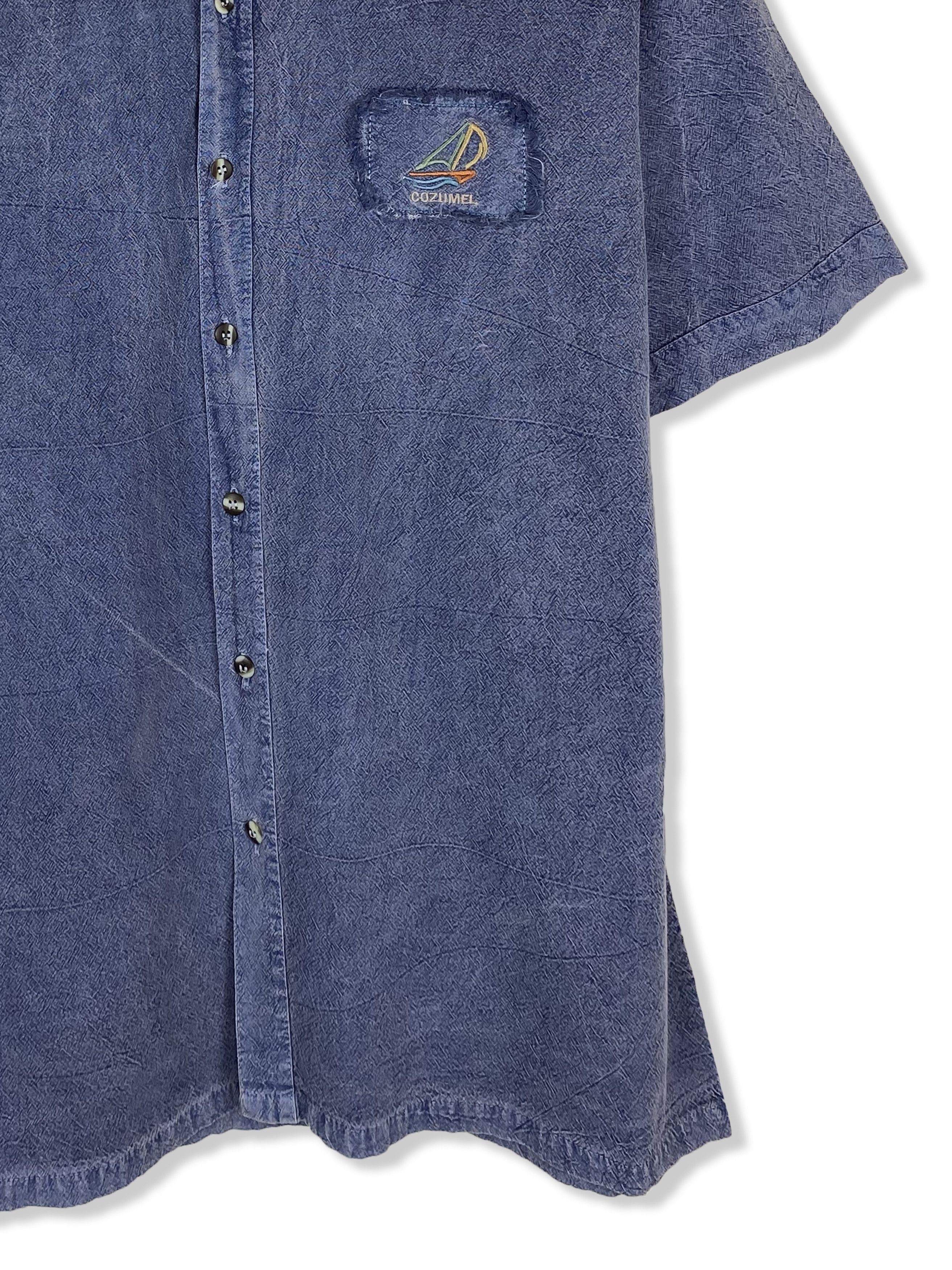 Jean Vintage Cozumel Washed Denim Shirt M307 Size US L / EU 52-54 / 3 - 2 Thumbnail