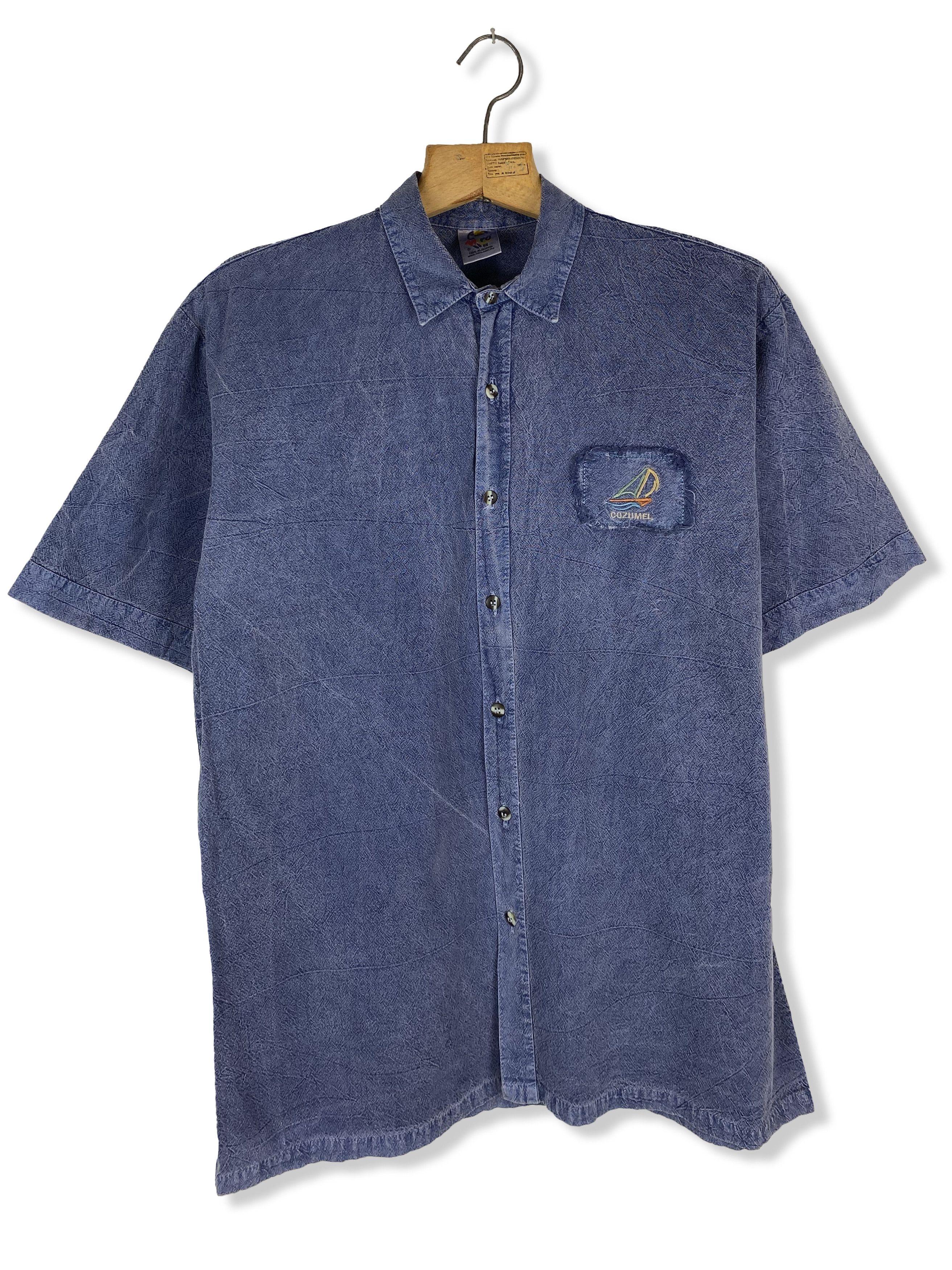 Jean Vintage Cozumel Washed Denim Shirt M307 Size US L / EU 52-54 / 3 - 1 Thumbnail