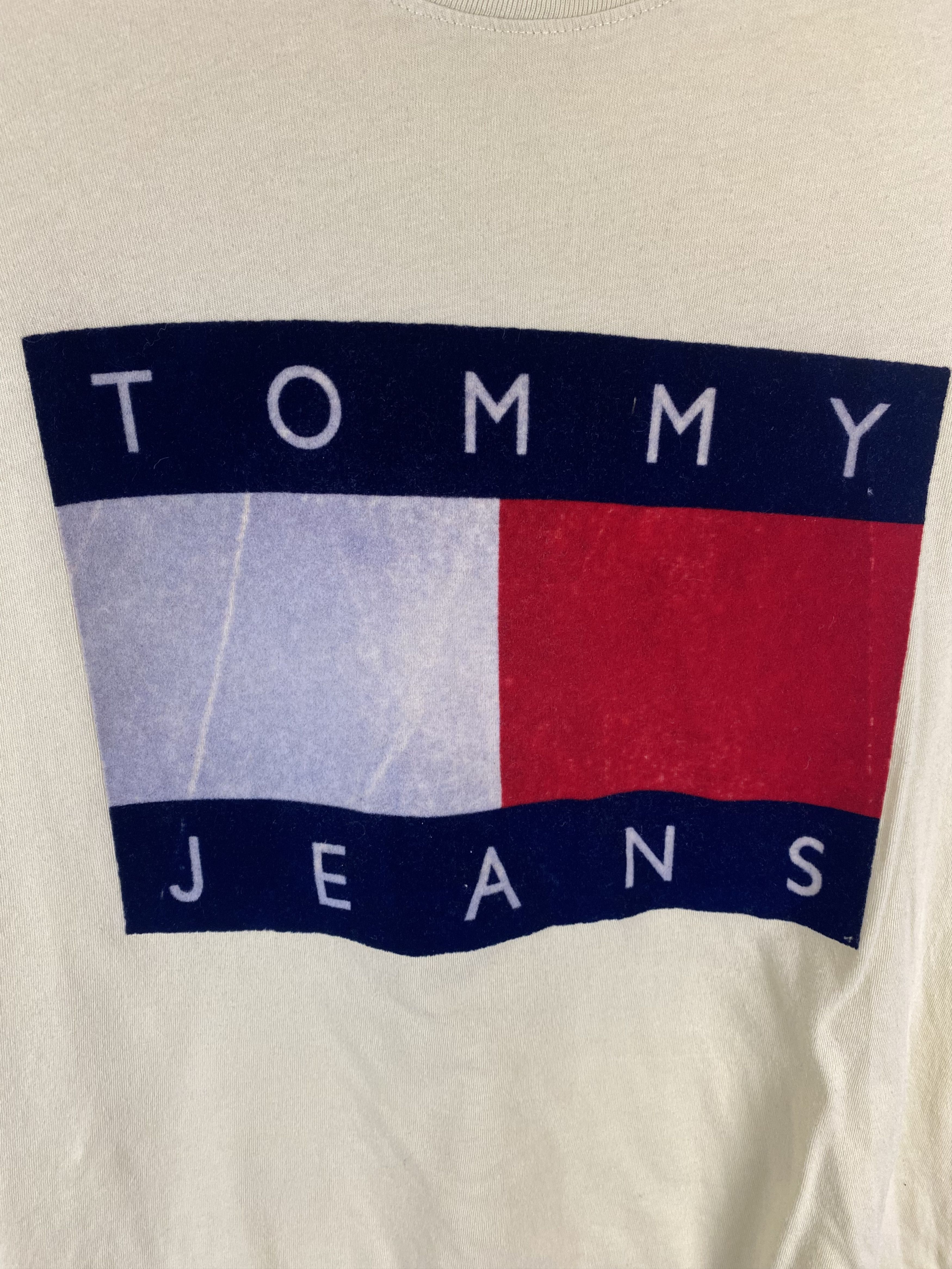 Tommy Jeans Vintage TOMMY HILFIGER Yellow Big Logo T-Shirt M311 Size US M / EU 48-50 / 2 - 4 Thumbnail