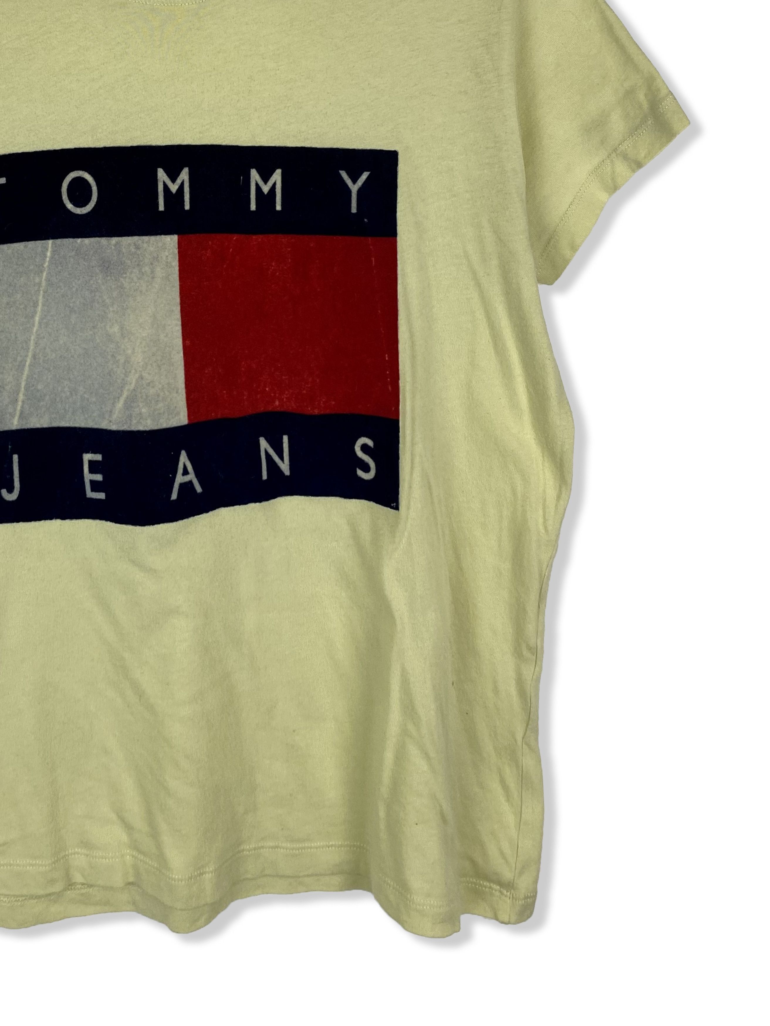 Tommy Jeans Vintage TOMMY HILFIGER Yellow Big Logo T-Shirt M311 Size US M / EU 48-50 / 2 - 2 Thumbnail