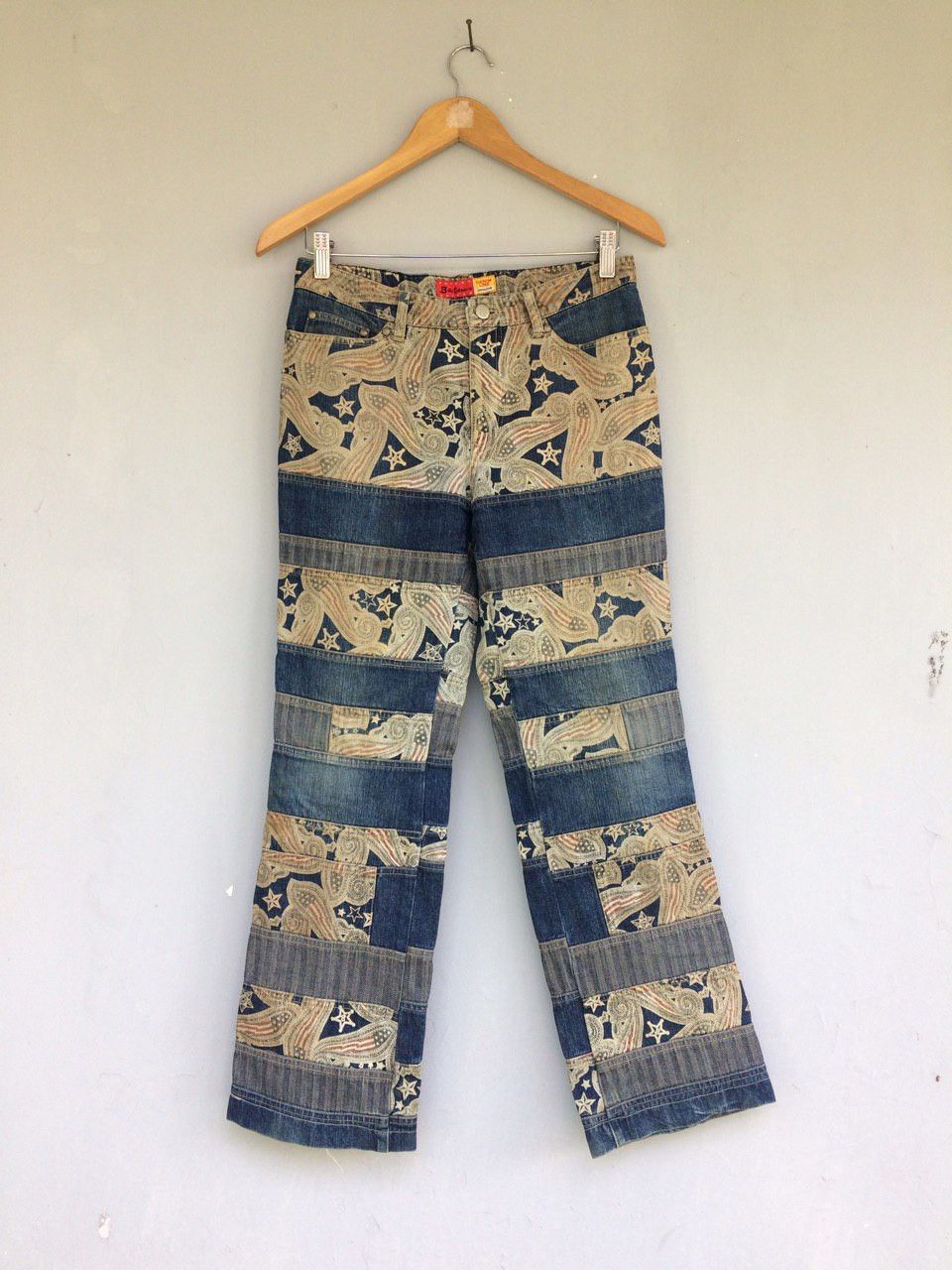 20471120 VINTAGE BAT-SU PATCHWORK DENIM Size US 29 - 1 Thumbnail
