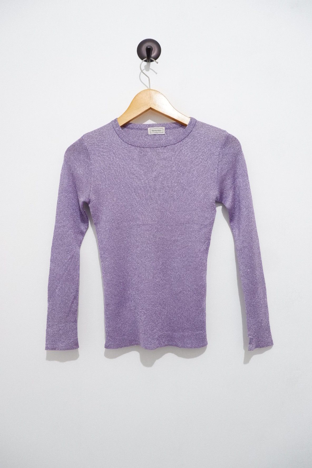 image of Hysteric Glamour Knitted Silver Lurex Long sleeve Womens in Lilac